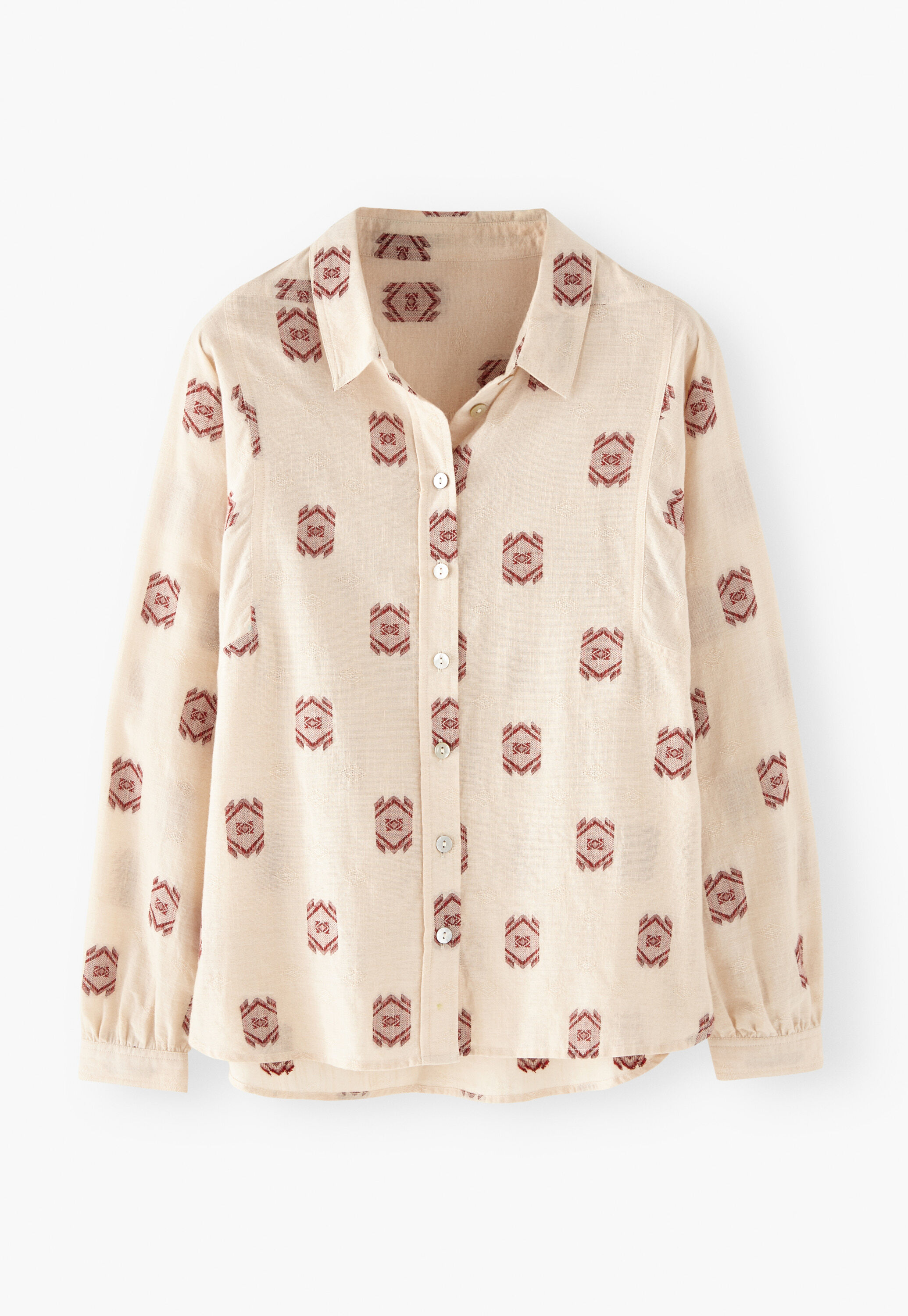 Bluse aus geklipptem Jacquard
