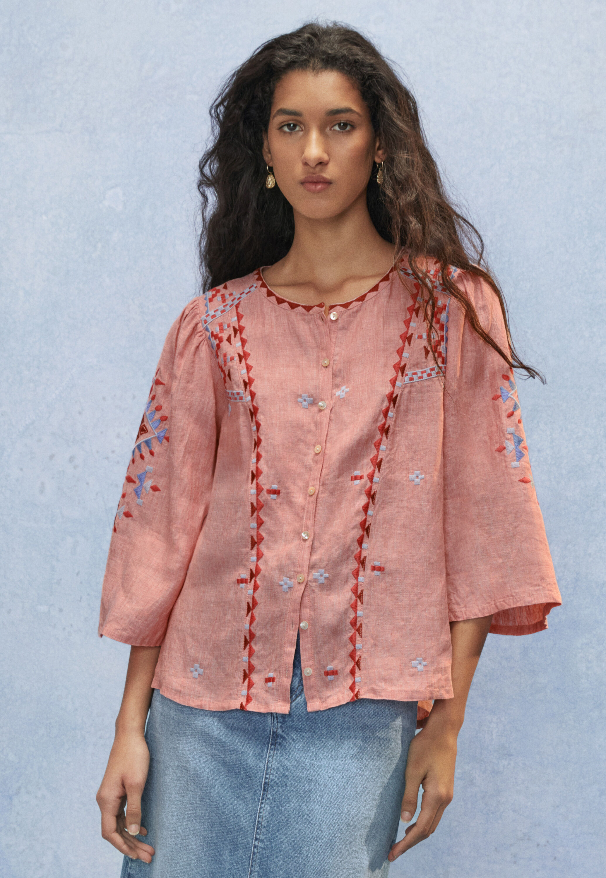 Bestickte Bluse