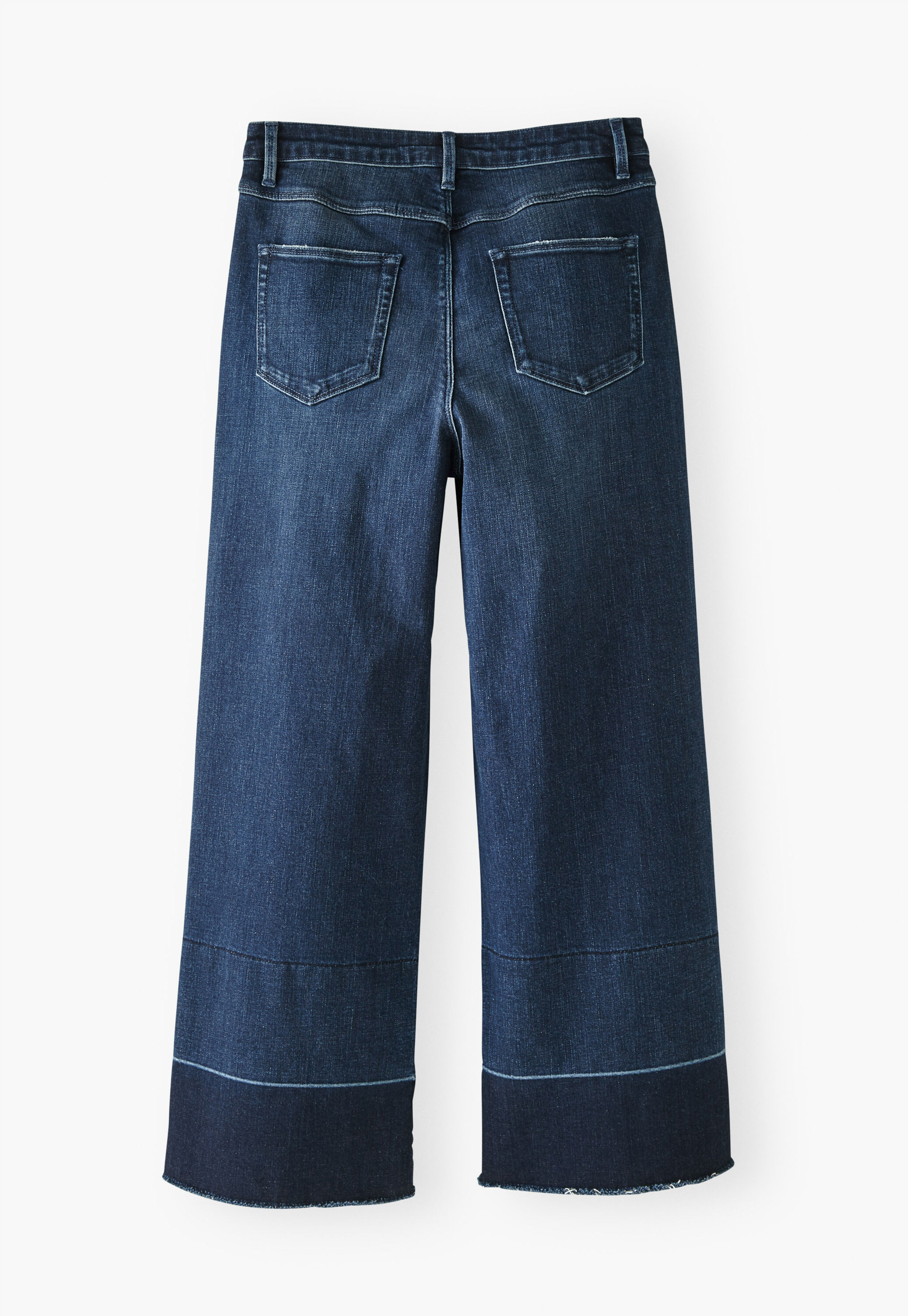 Ausgestellte Jeans mit weitem Bein