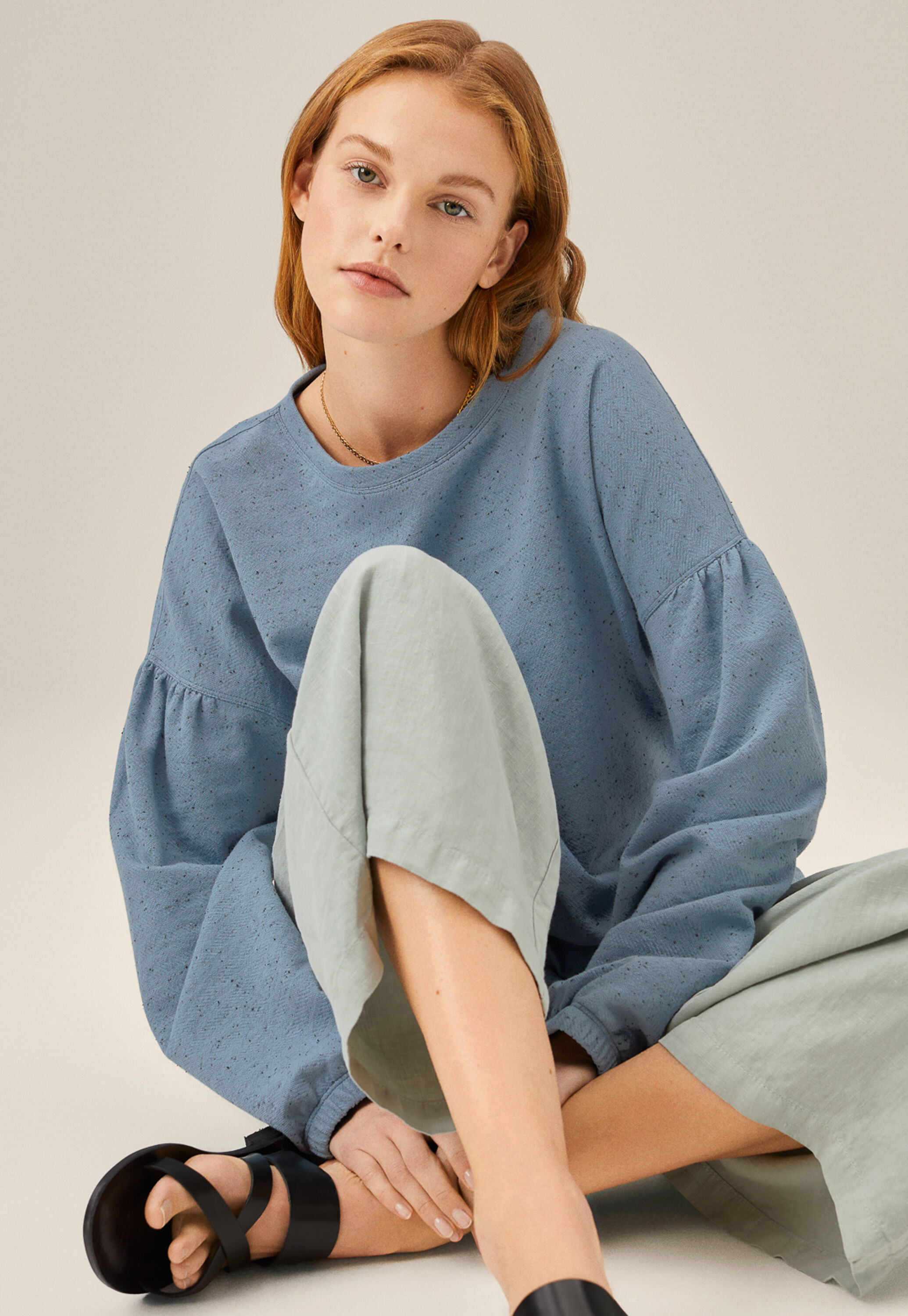 Pullover mit Blouson&auml;rmeln