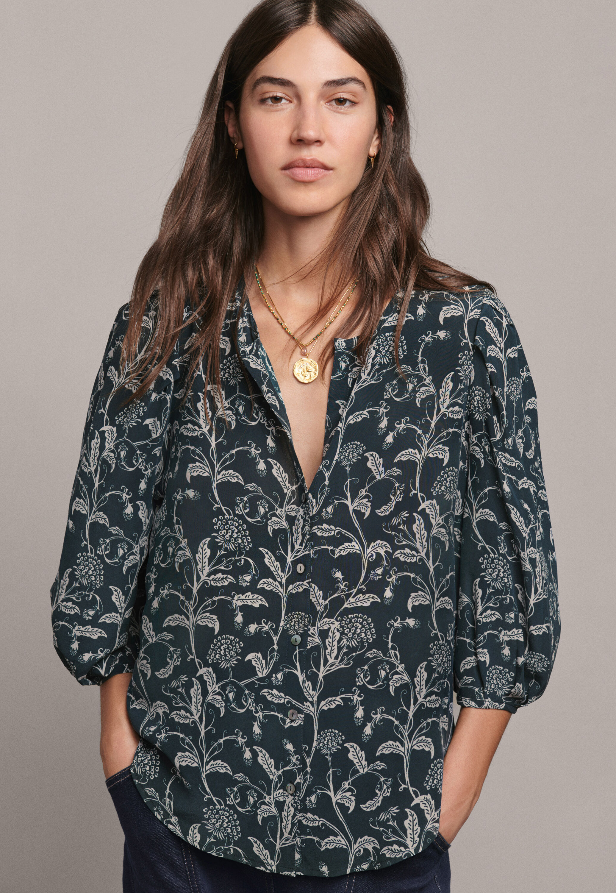 Bedruckte Bluse