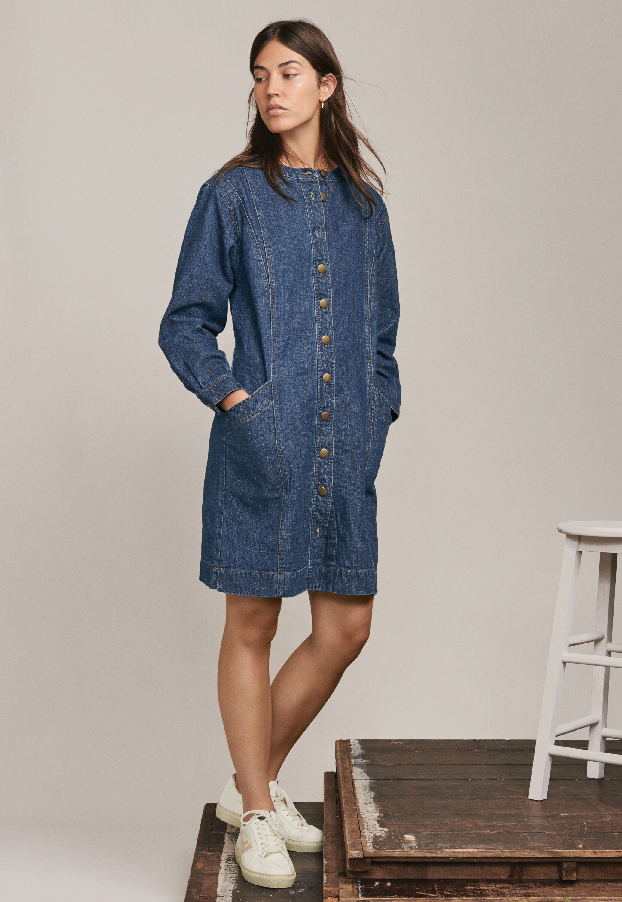 Indigo-Kleid