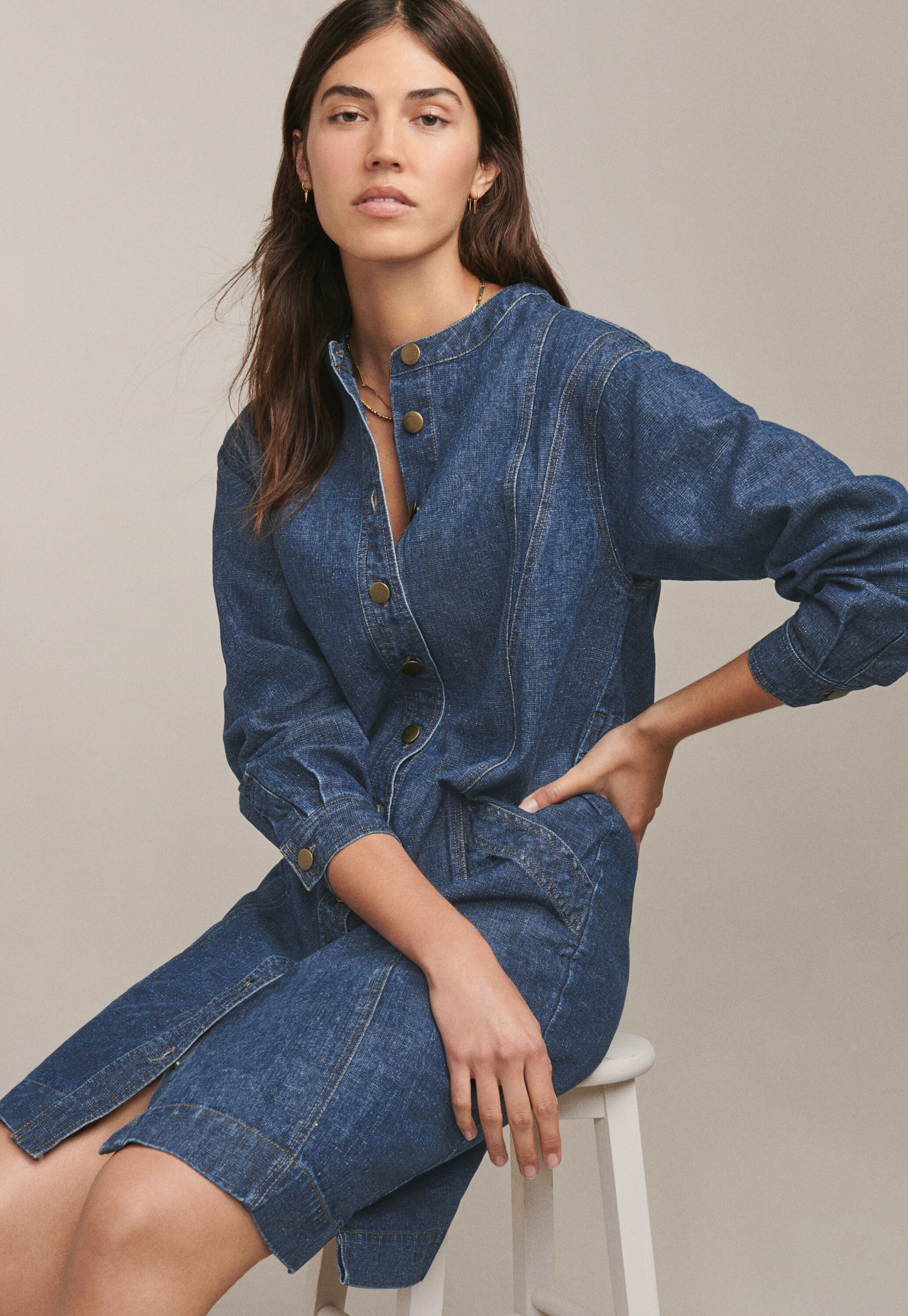 Indigo-Kleid
