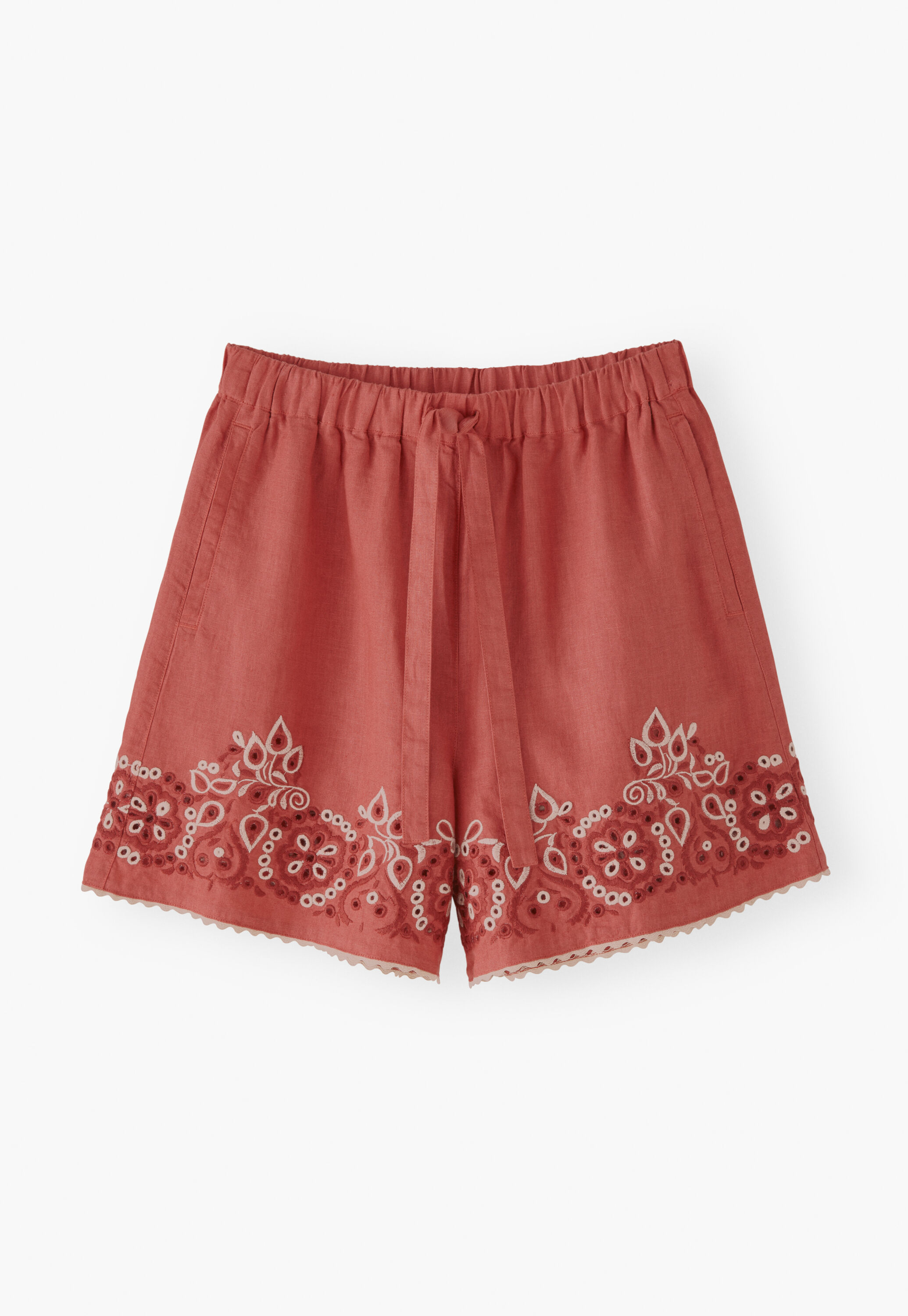 Broderie-Shorts