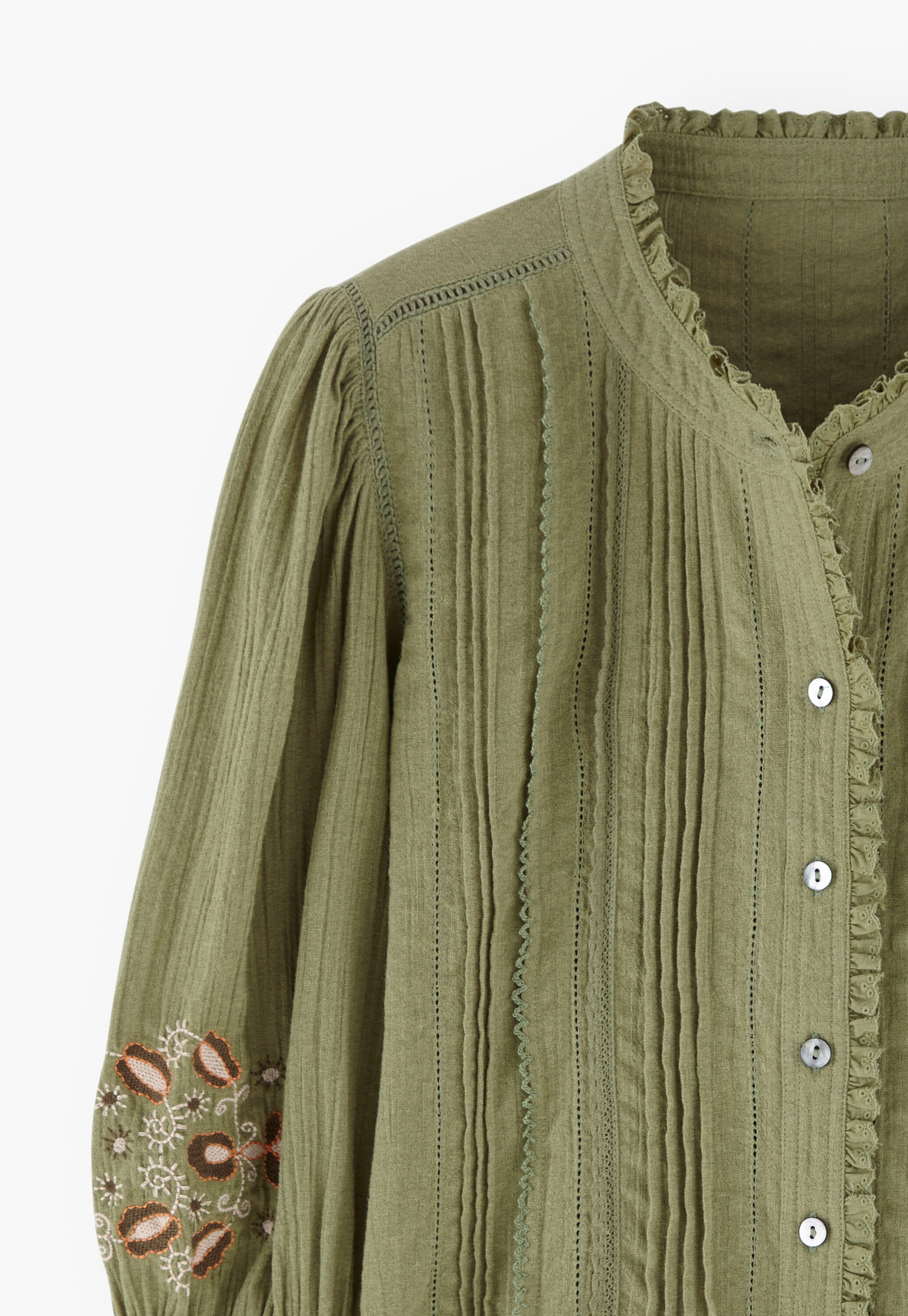 Bluse mit Biesen