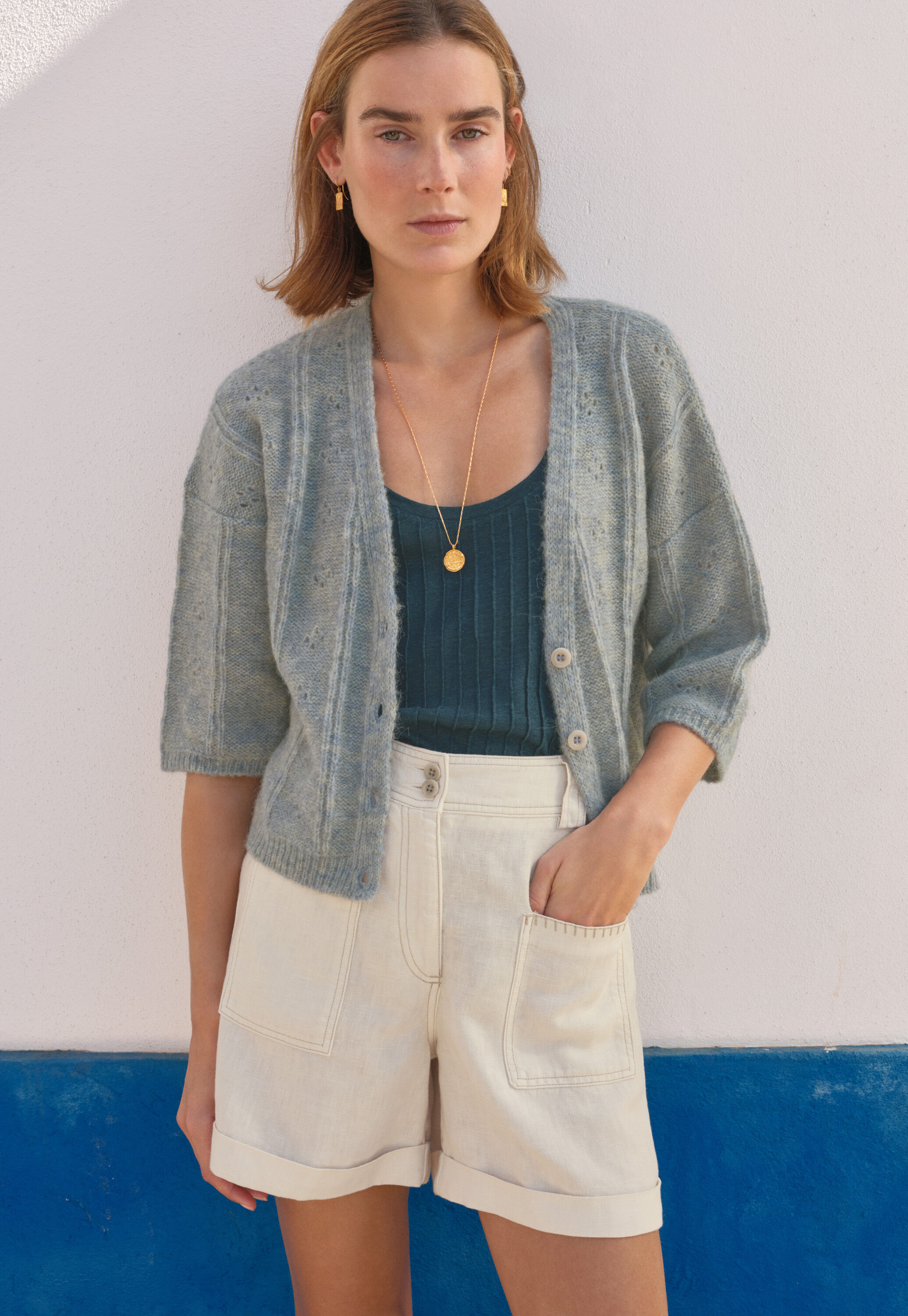 V-Ausschnitt-Cardigan