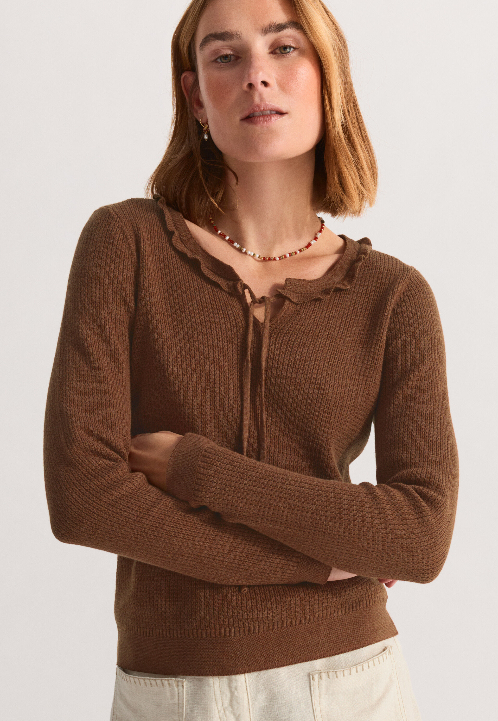 Pullover mit Bindeband