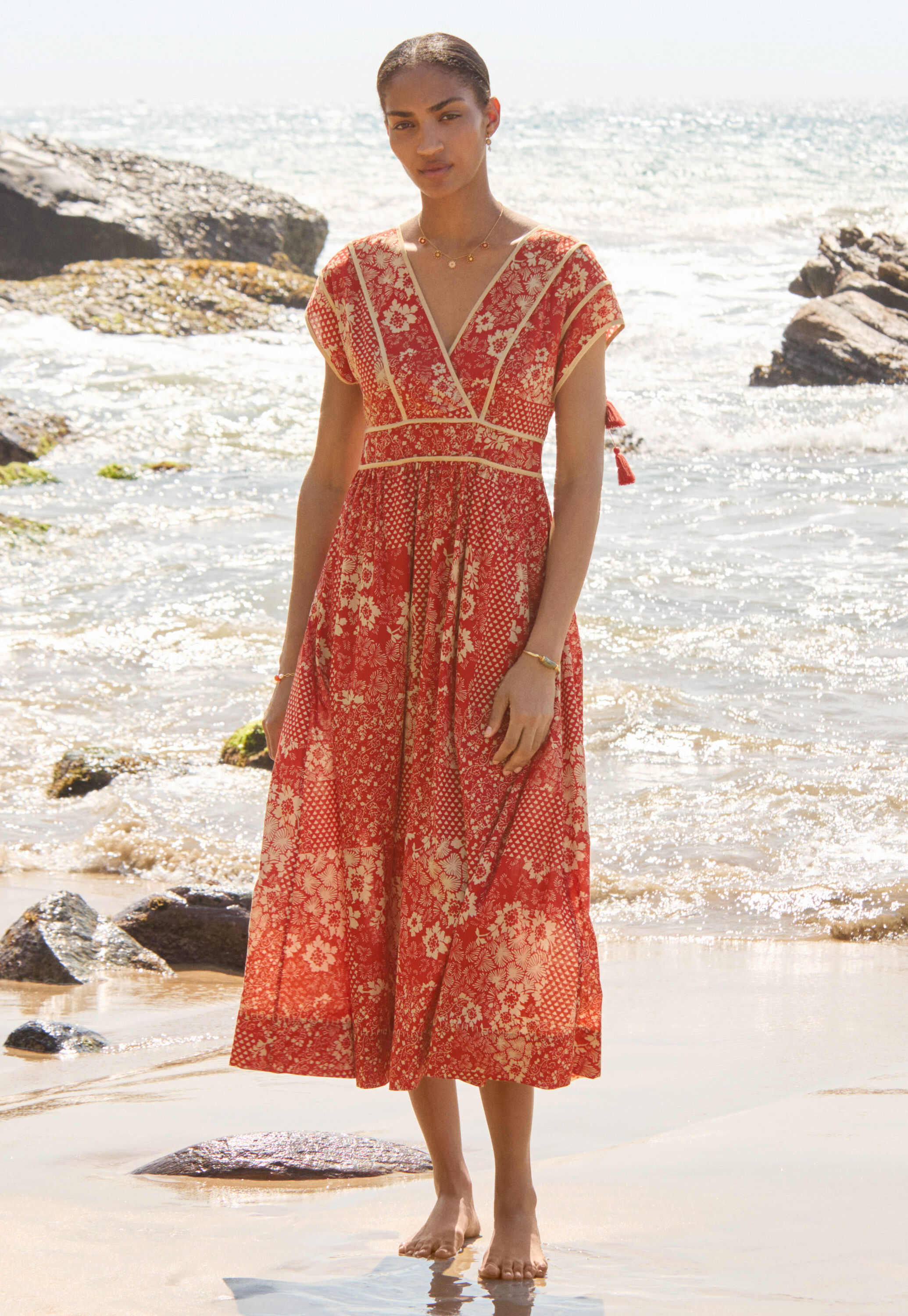 Bedrucktes Maxikleid