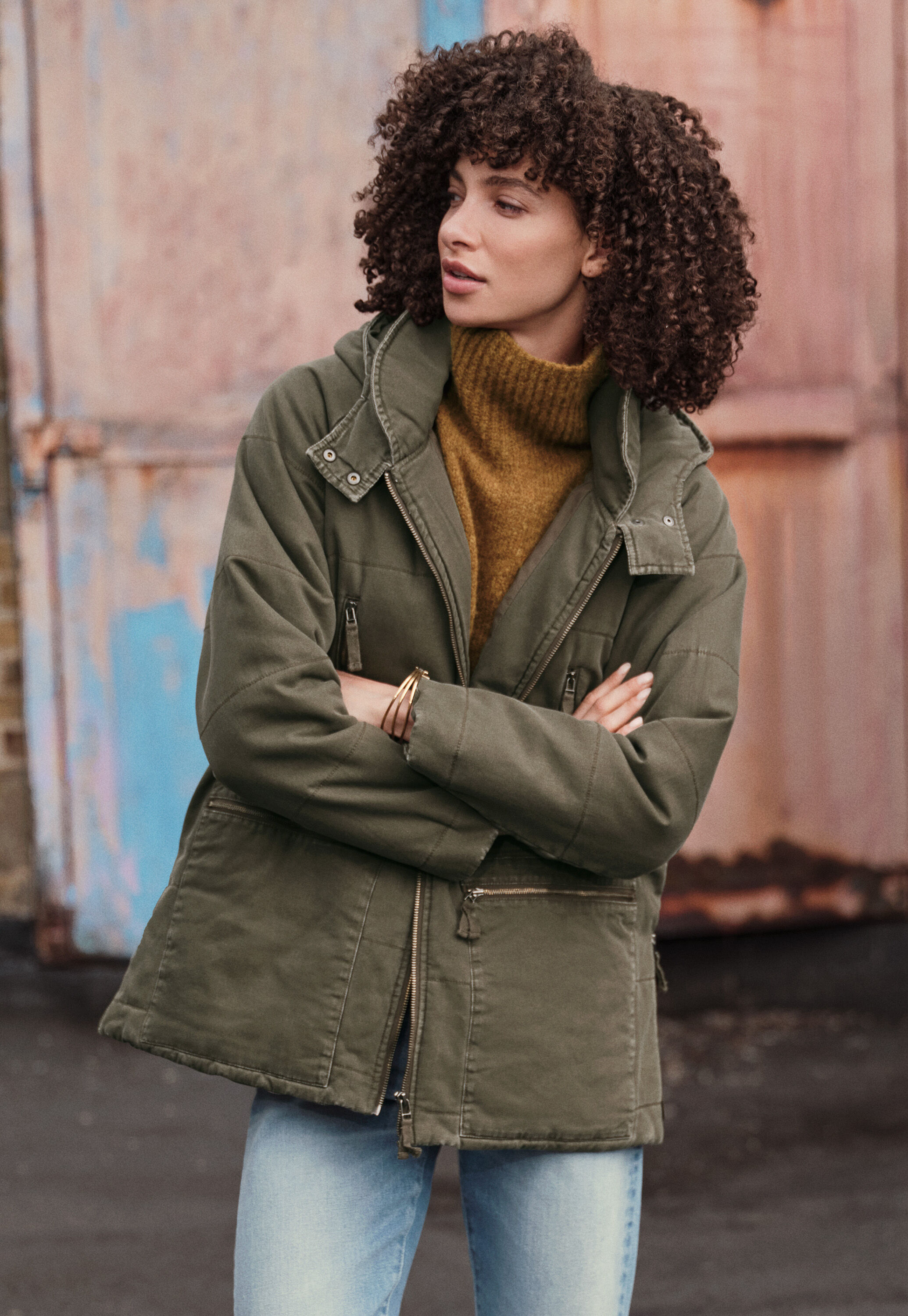 Utility-Steppjacke aus Baumwolle