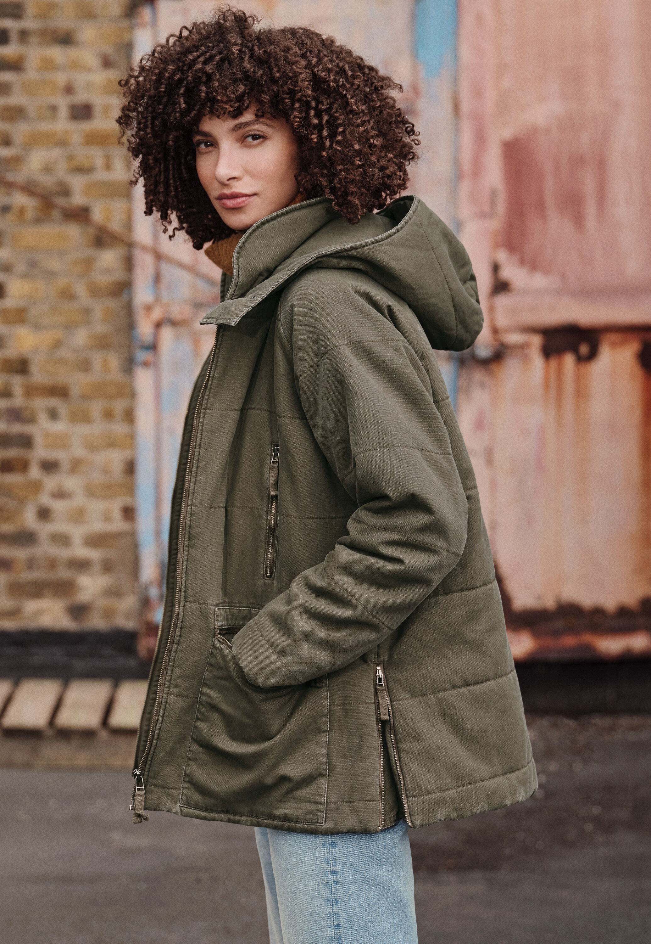 Utility-Steppjacke aus Baumwolle