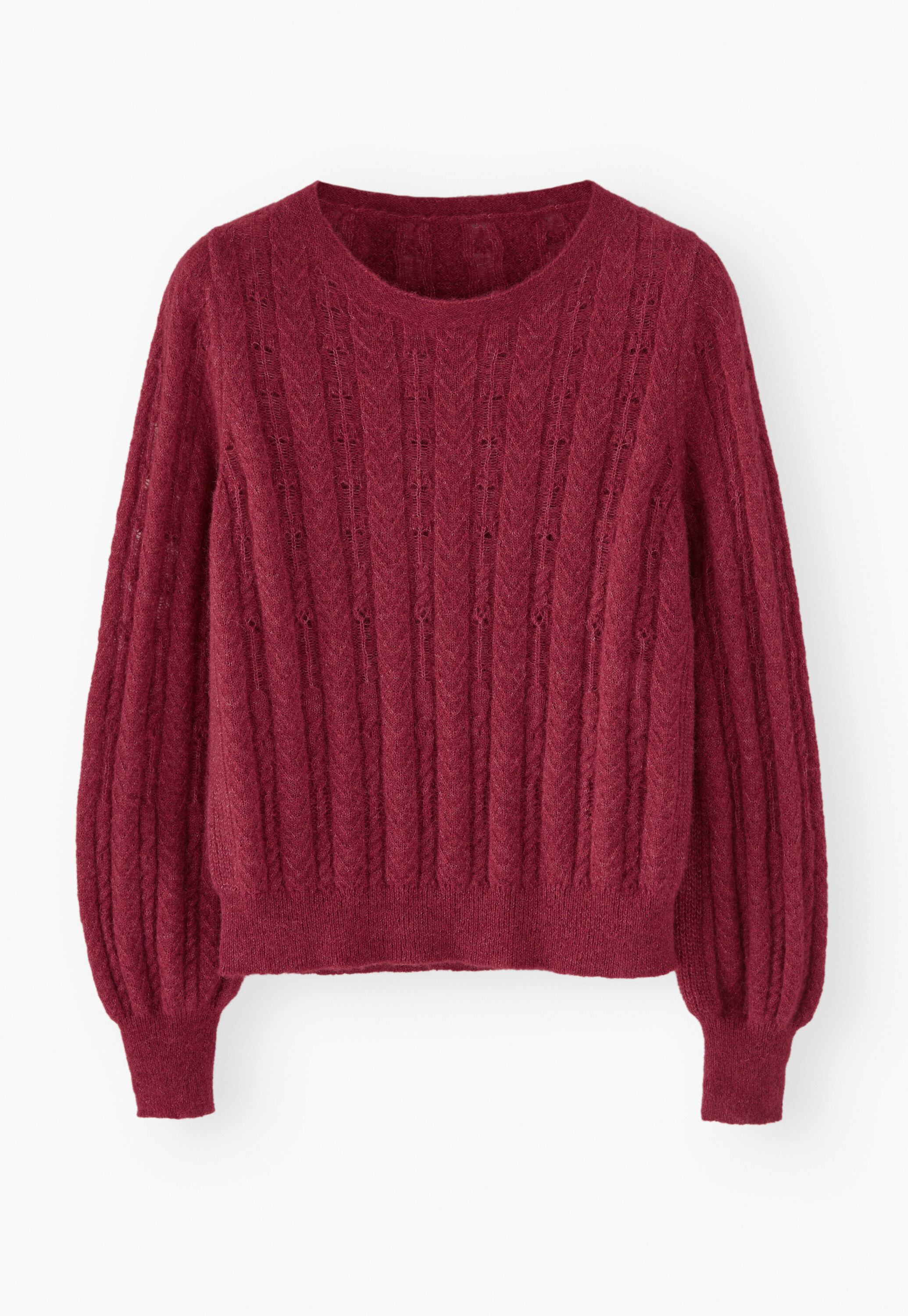 Spitzenmuster-Pullover