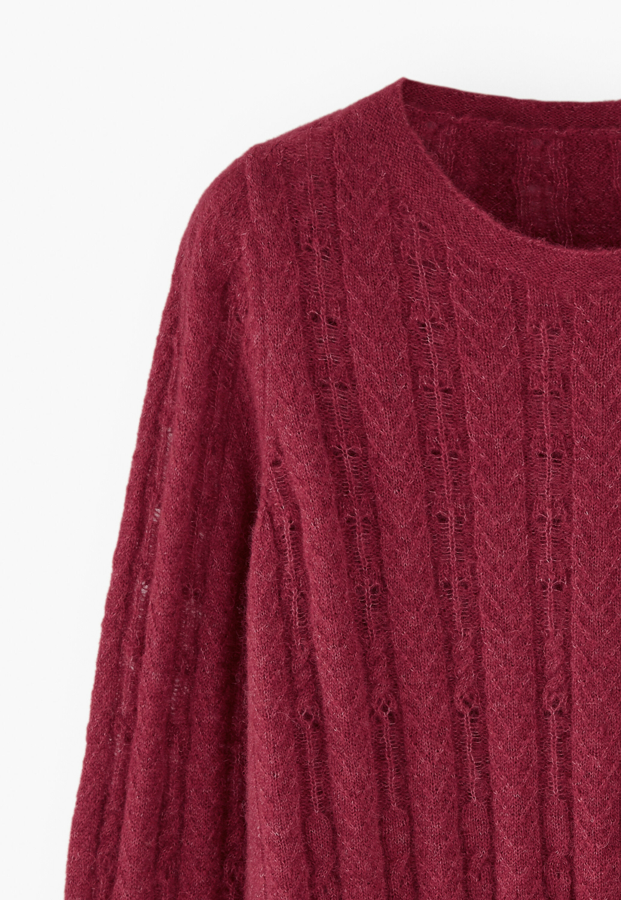 Spitzenmuster-Pullover