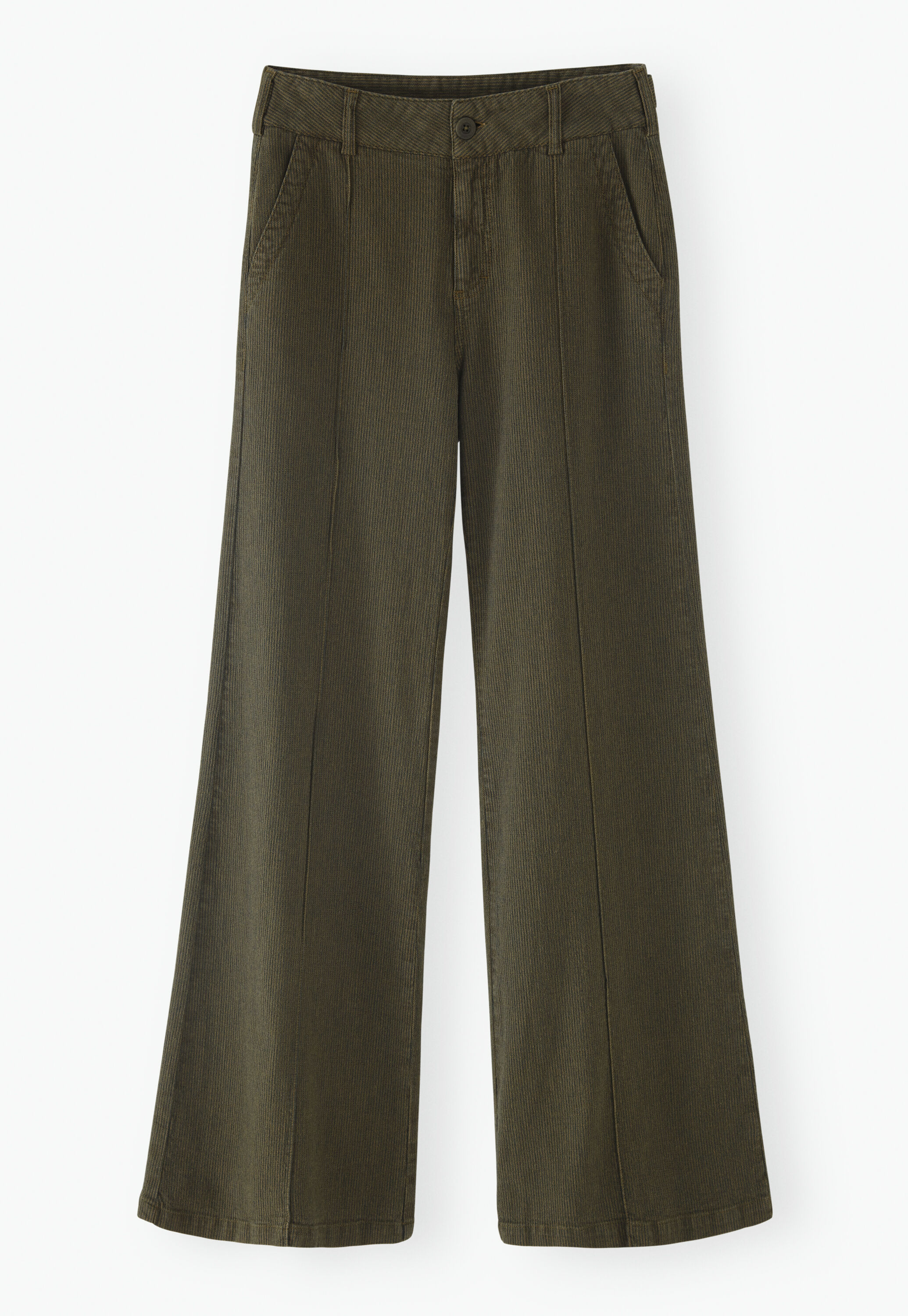 Gestreifte Hose mit weitem Bein