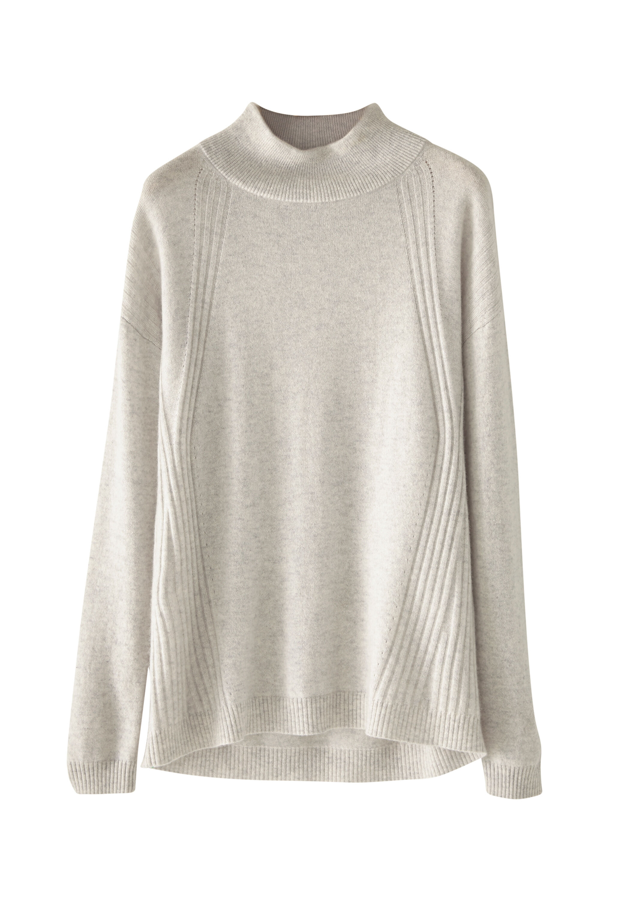 Kaschmirpullover mit hohem Kragen