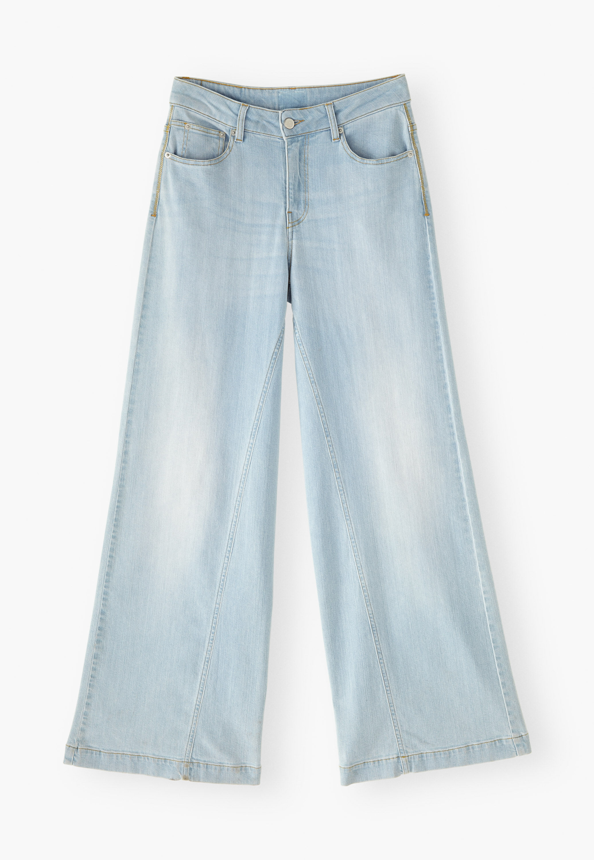 Lange Jeans mit weitem Bein