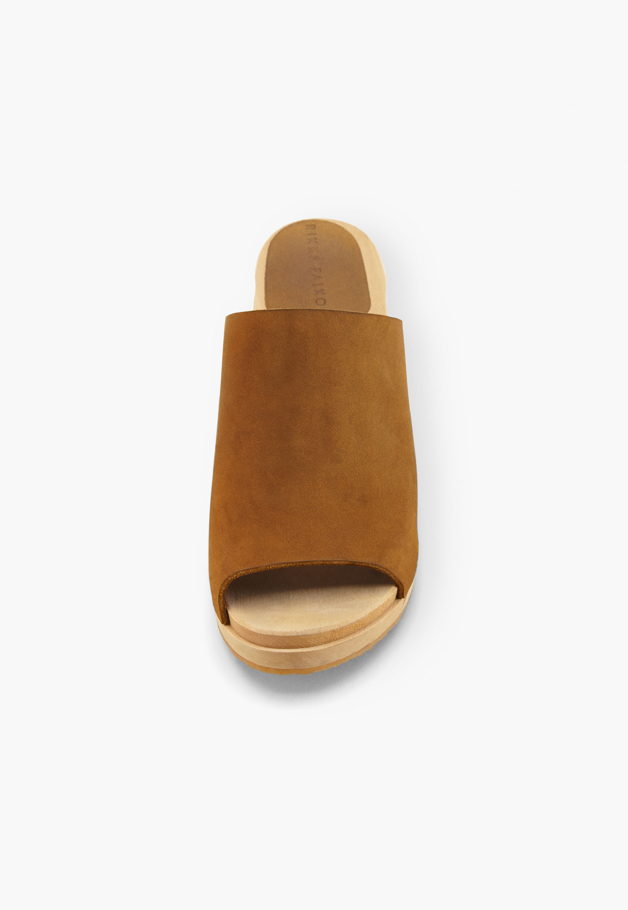 Leder-Clogs mit offener Zehenpartie