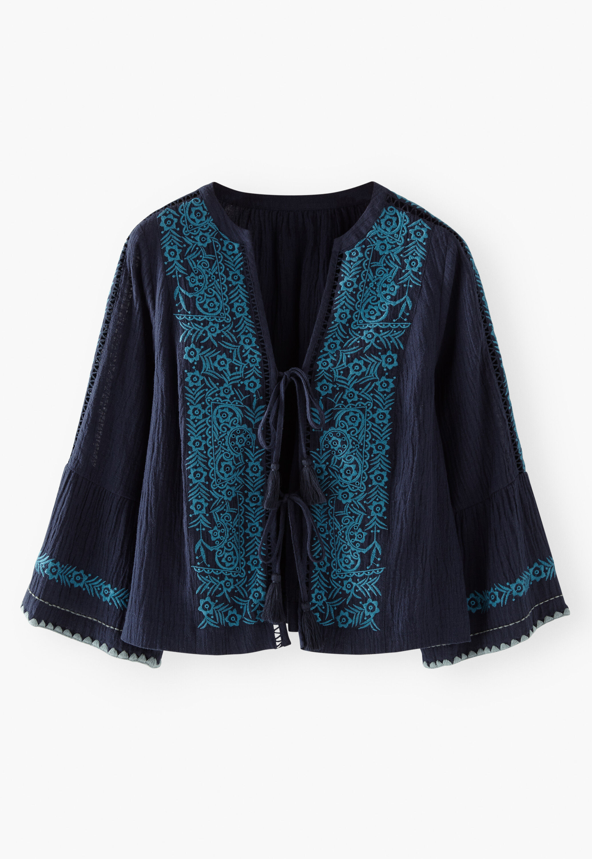 Bluse mit Bindeband