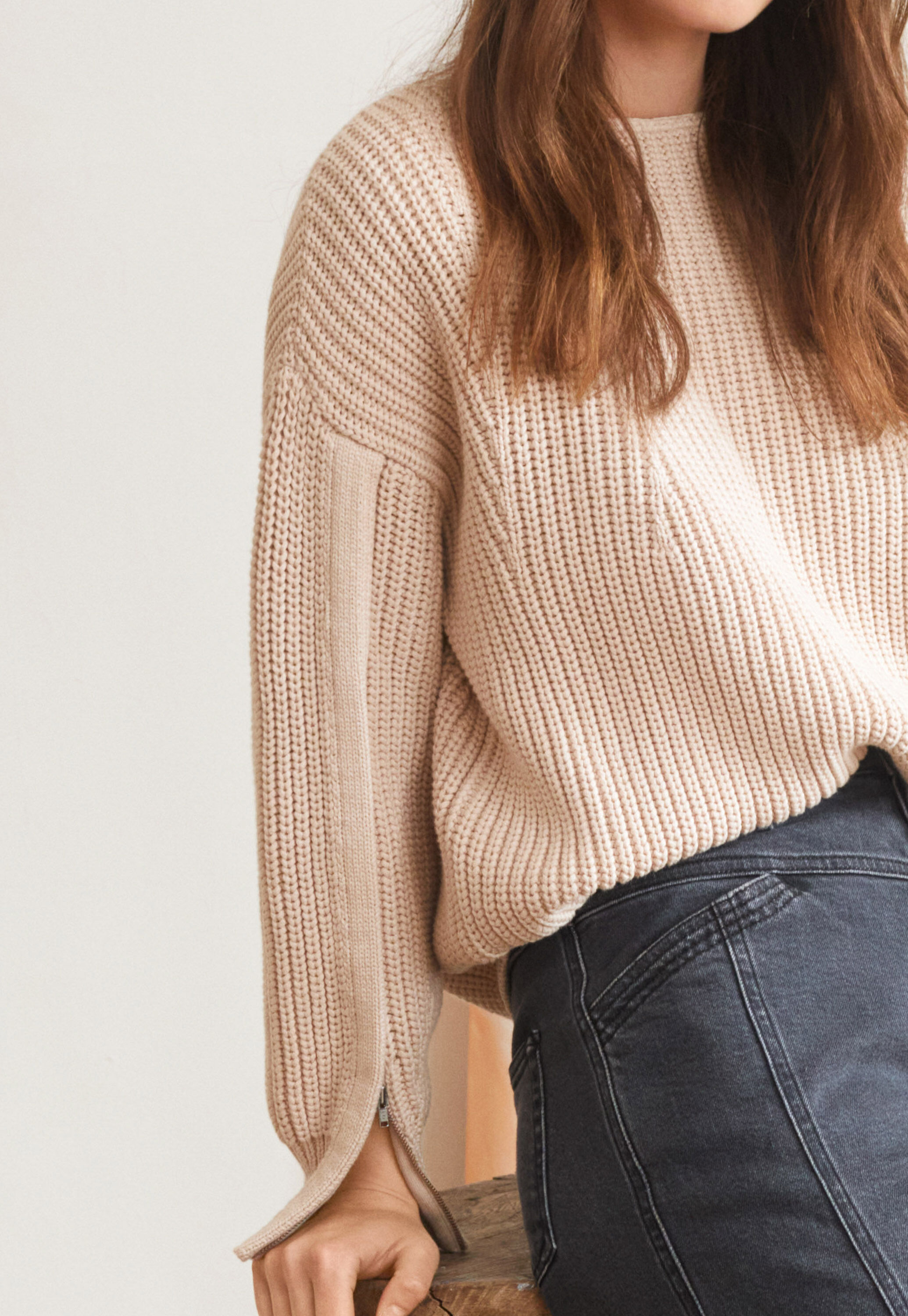 Gerippter Pullover
