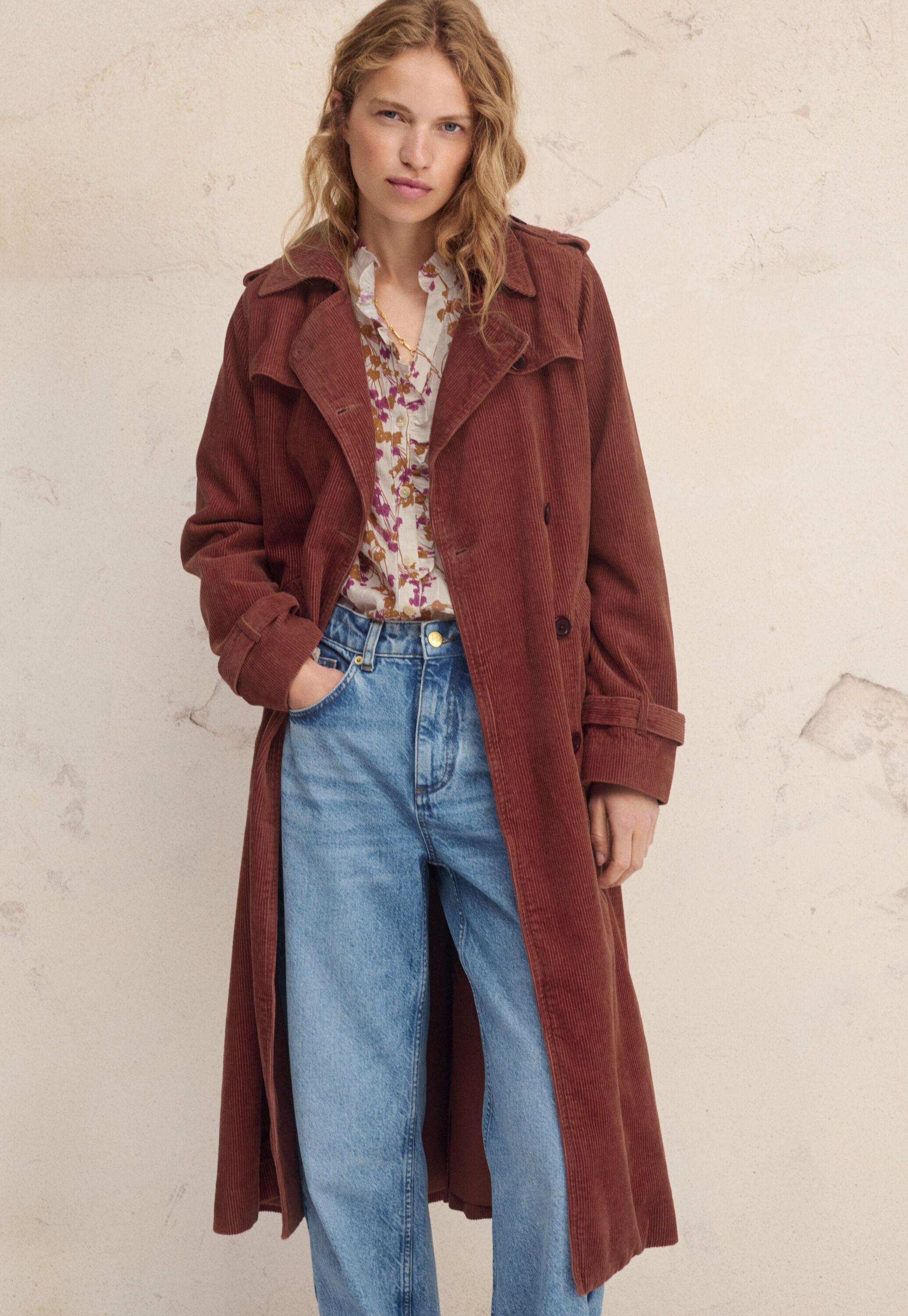 Trenchcoat aus Cord