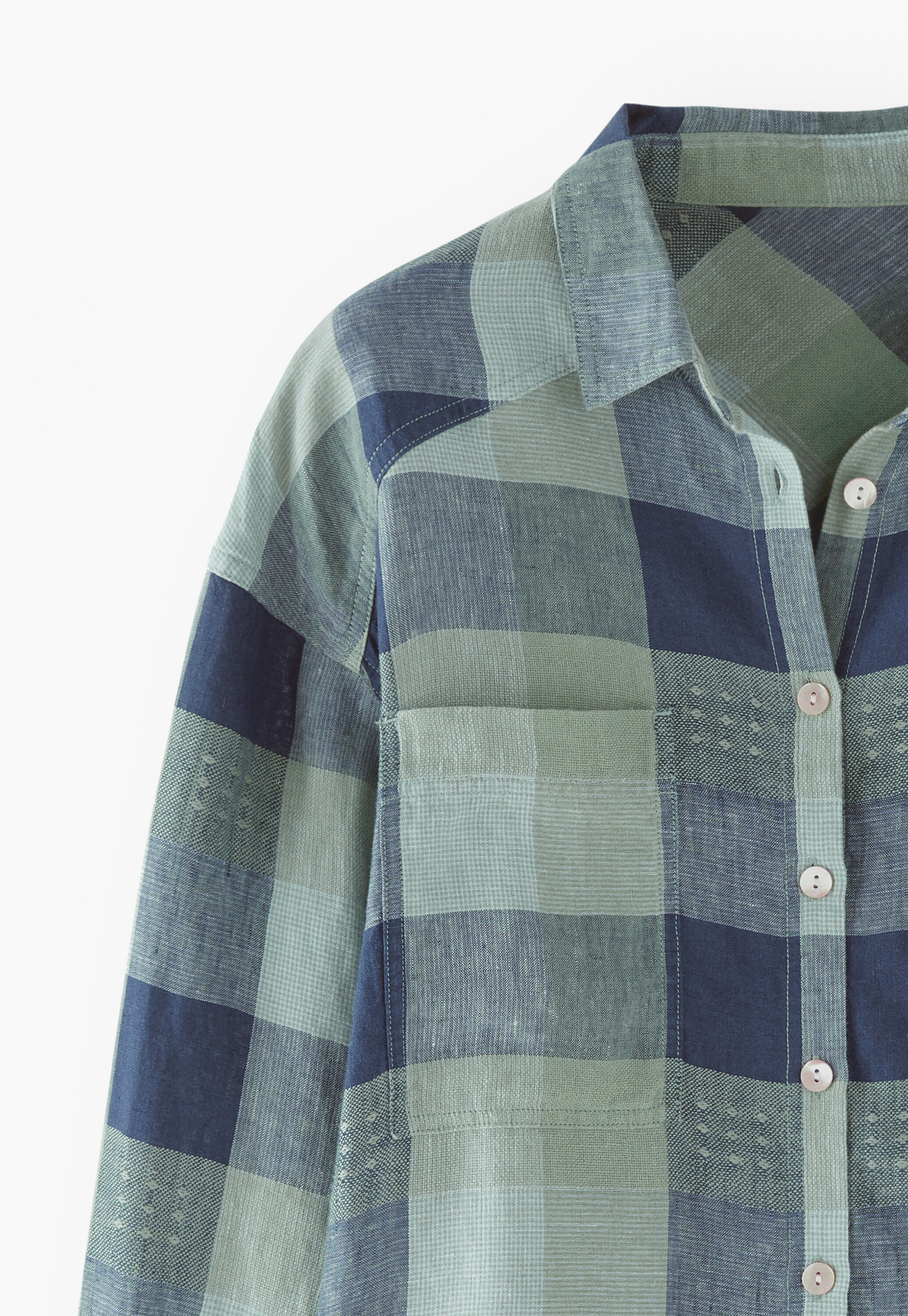 Oversize-Hemd mit Vichy-Karo
