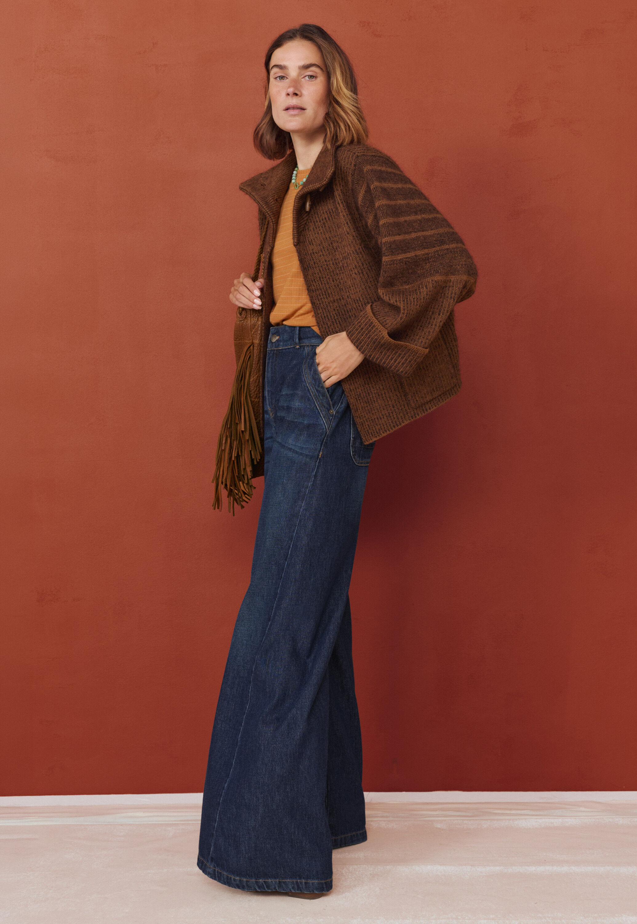 Jeans mit weitem Schlag