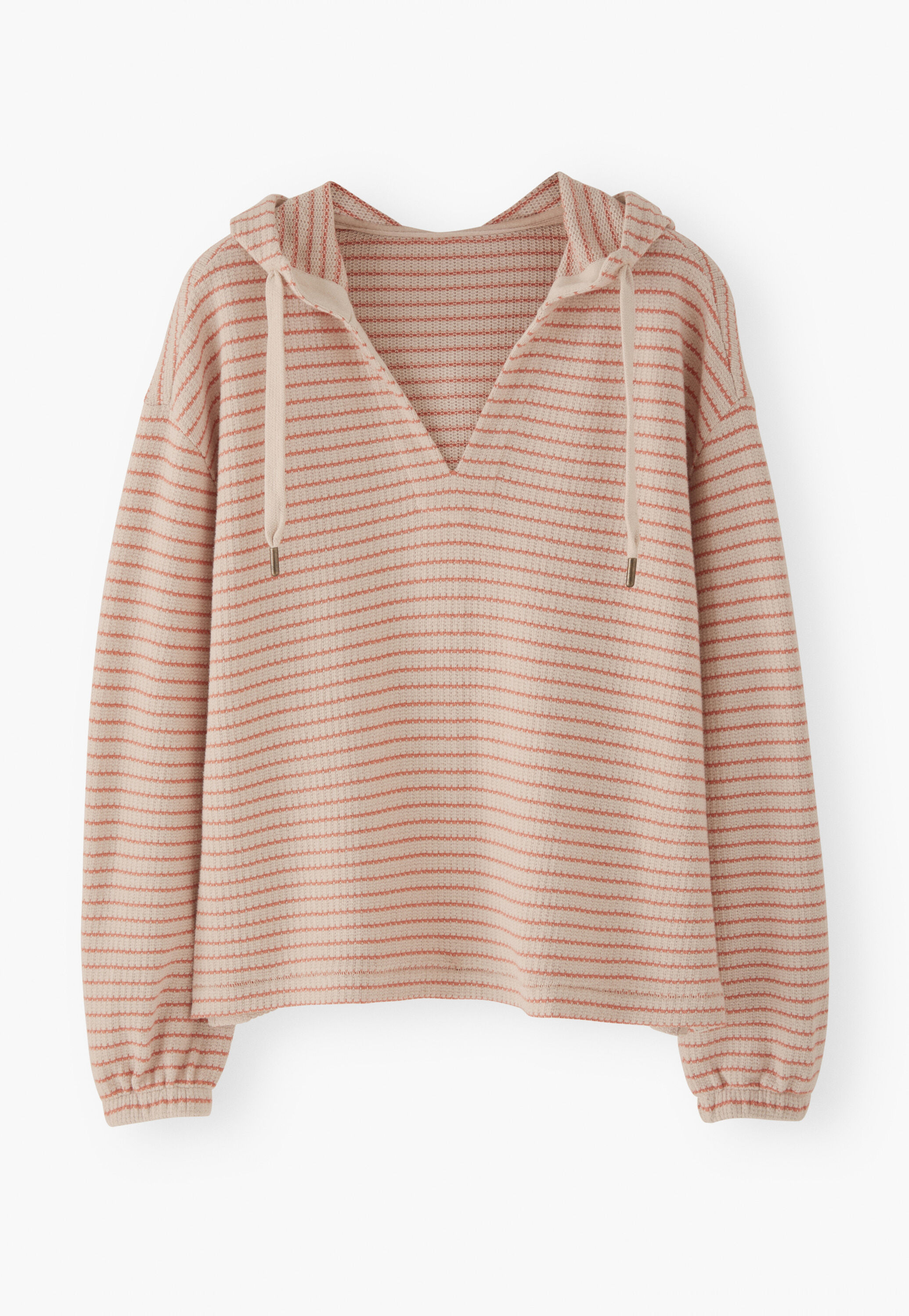 Texturiertes Streifen-Hoodie