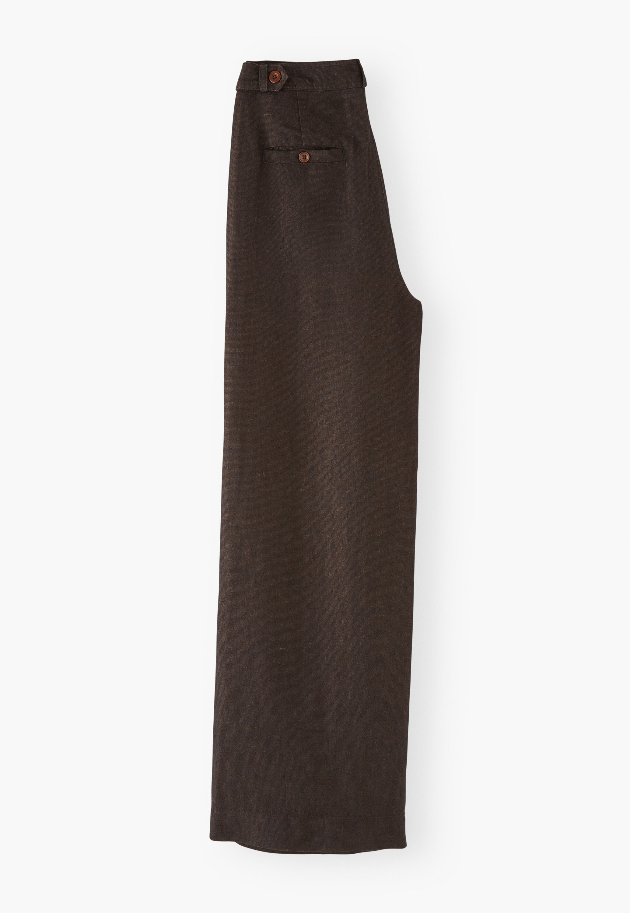 Weitbeinige Hose, Schwarzbraun, large