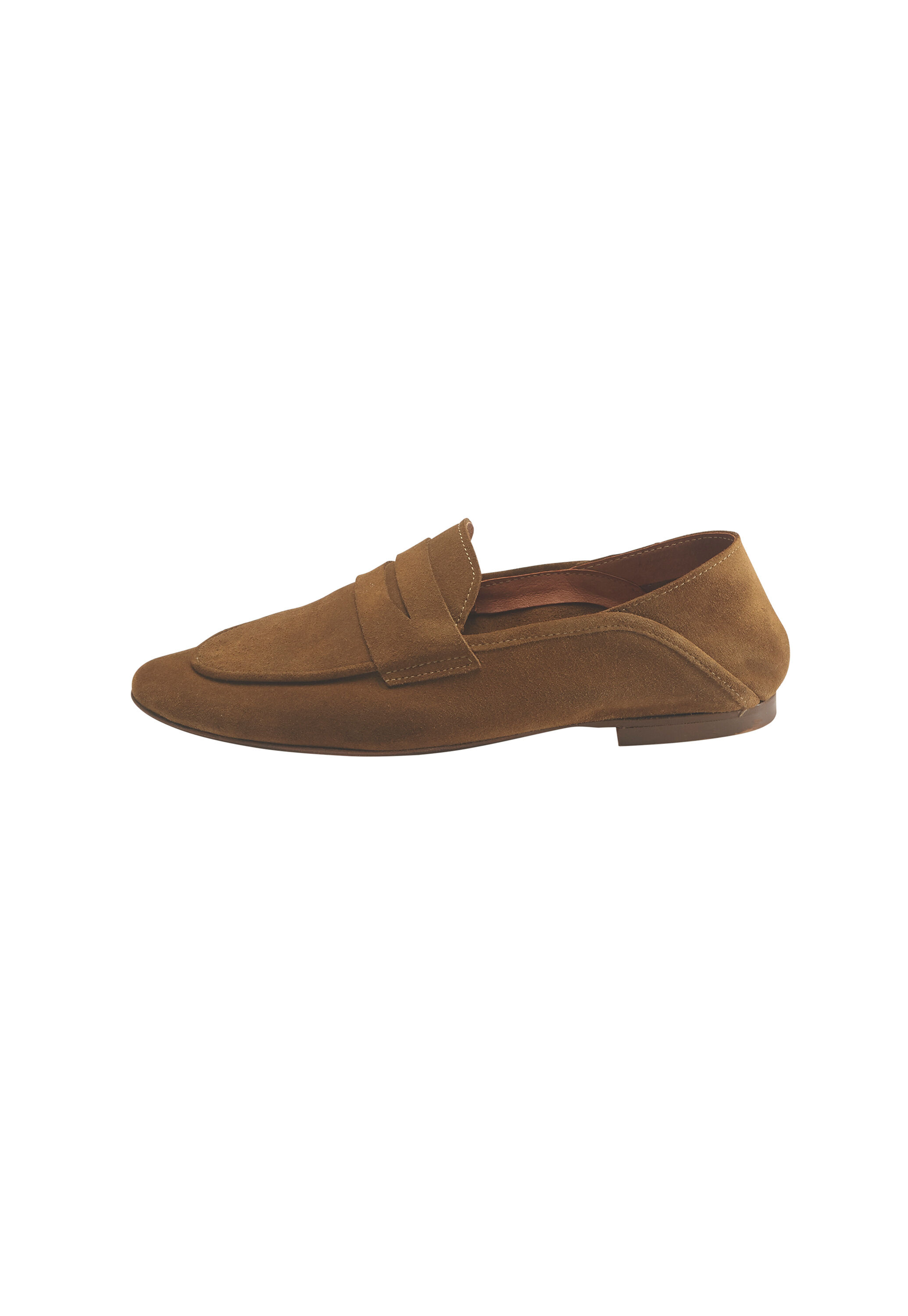 Sandfarbene Wildleder-Loafer
