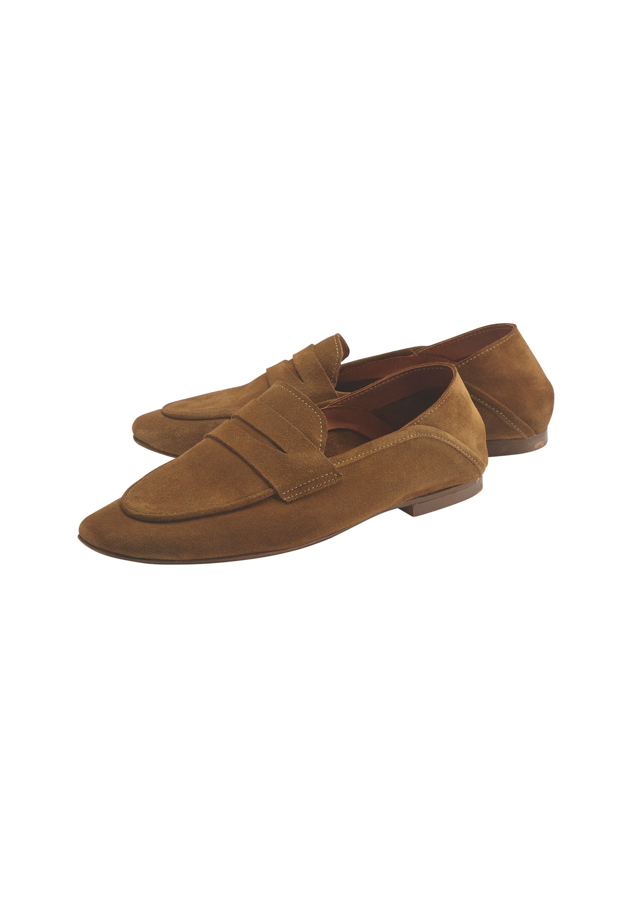 Sandfarbene Wildleder-Loafer