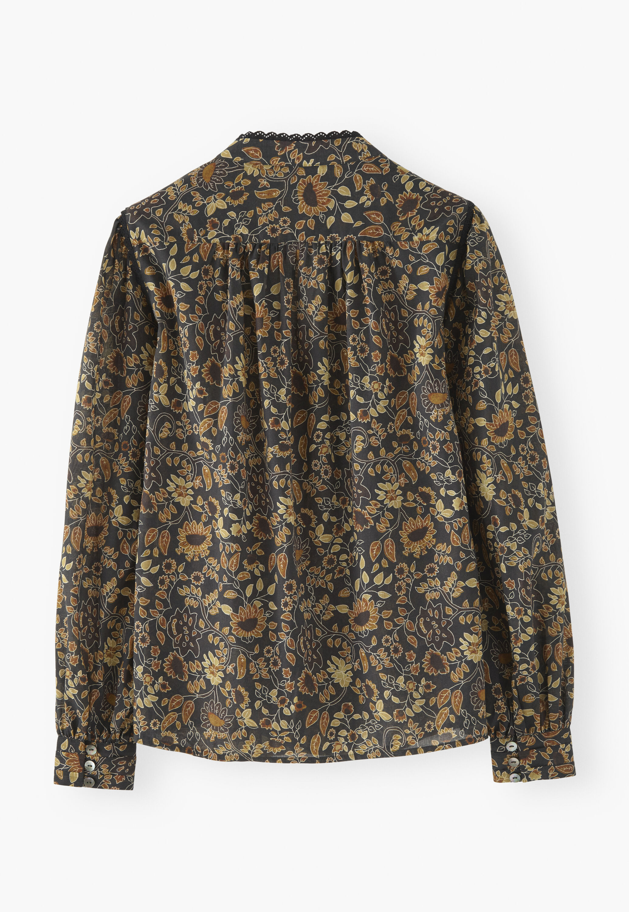 Bedruckte Bluse mit Faltendetail
