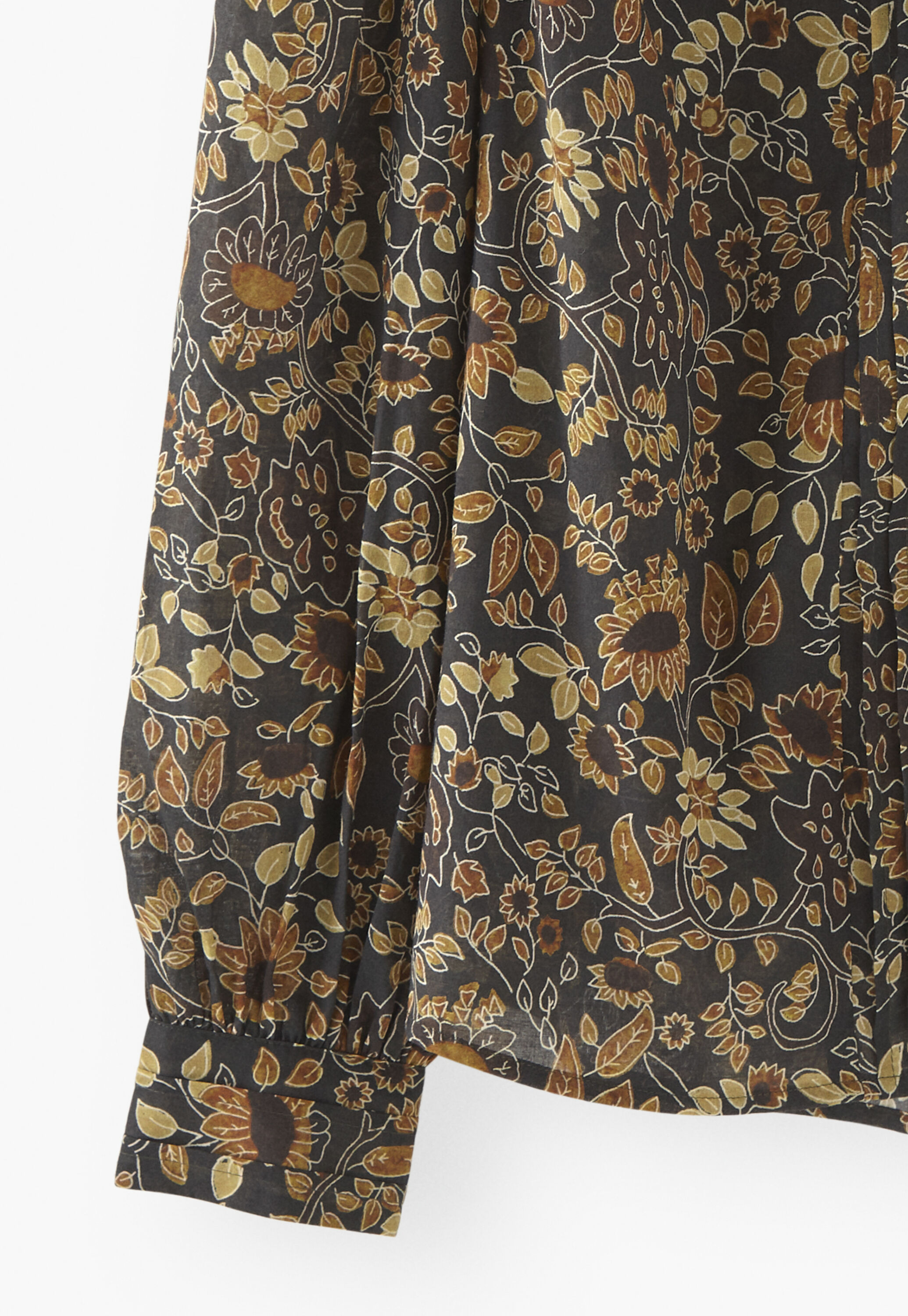 Bedruckte Bluse mit Faltendetail