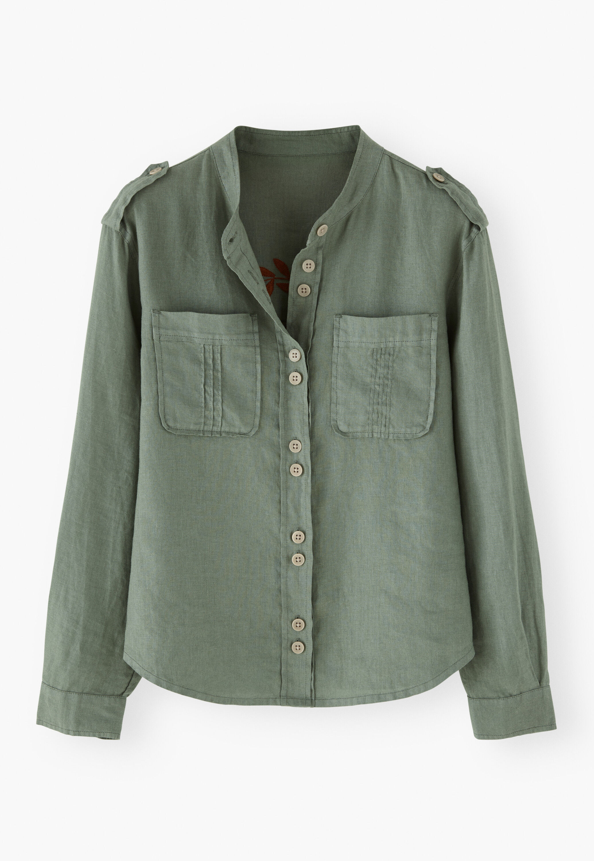 Bluse mit besticktem R&uuml;cken