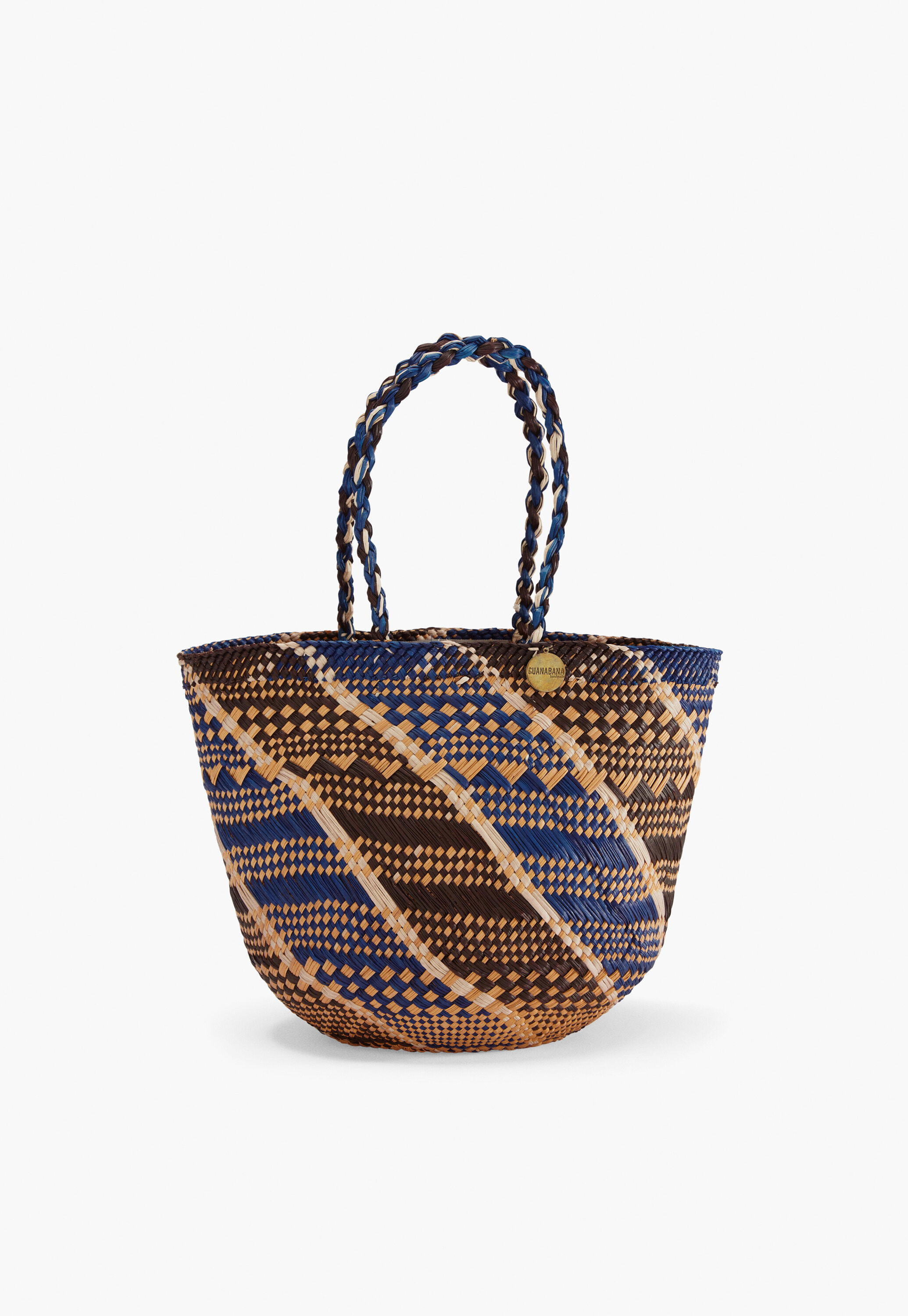 Geflochtene gestreifte Tasche
