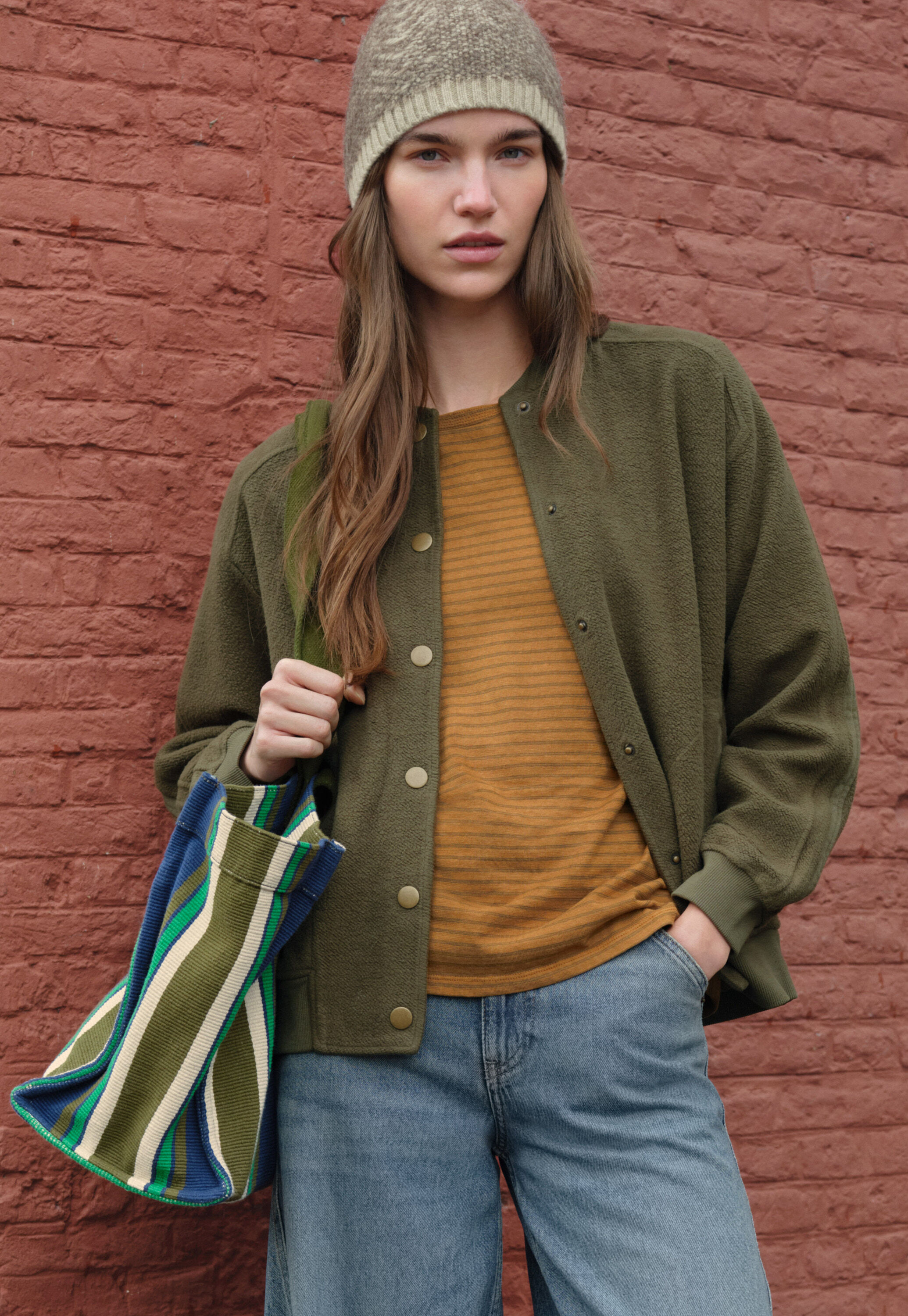 Cardigan mit Zopfmuster