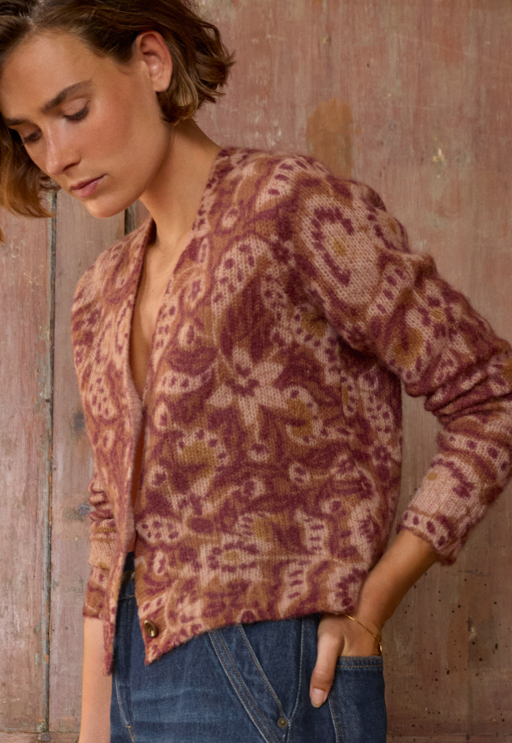 Bedruckter Cardigan