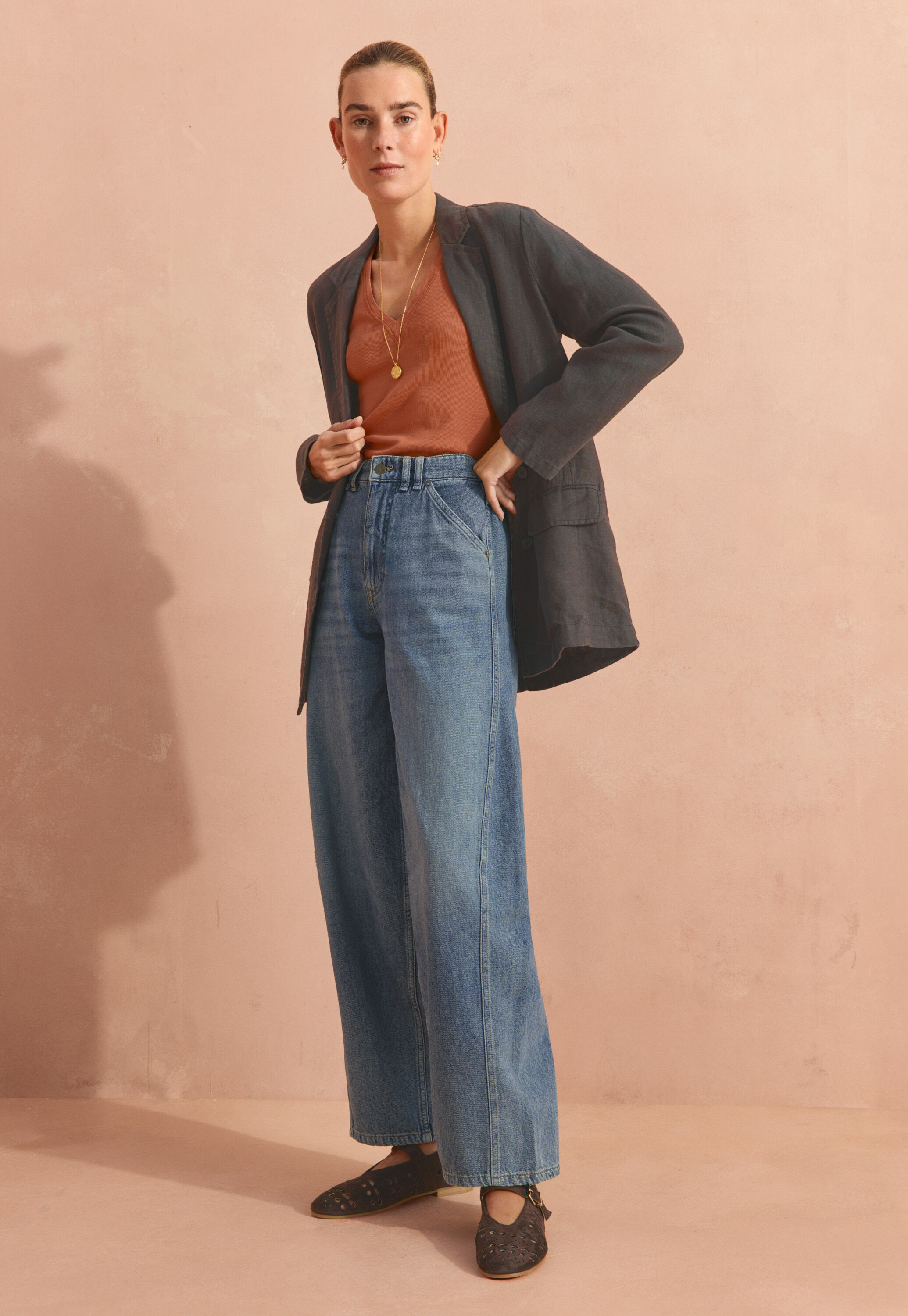 Cardigan mit Zopfmuster