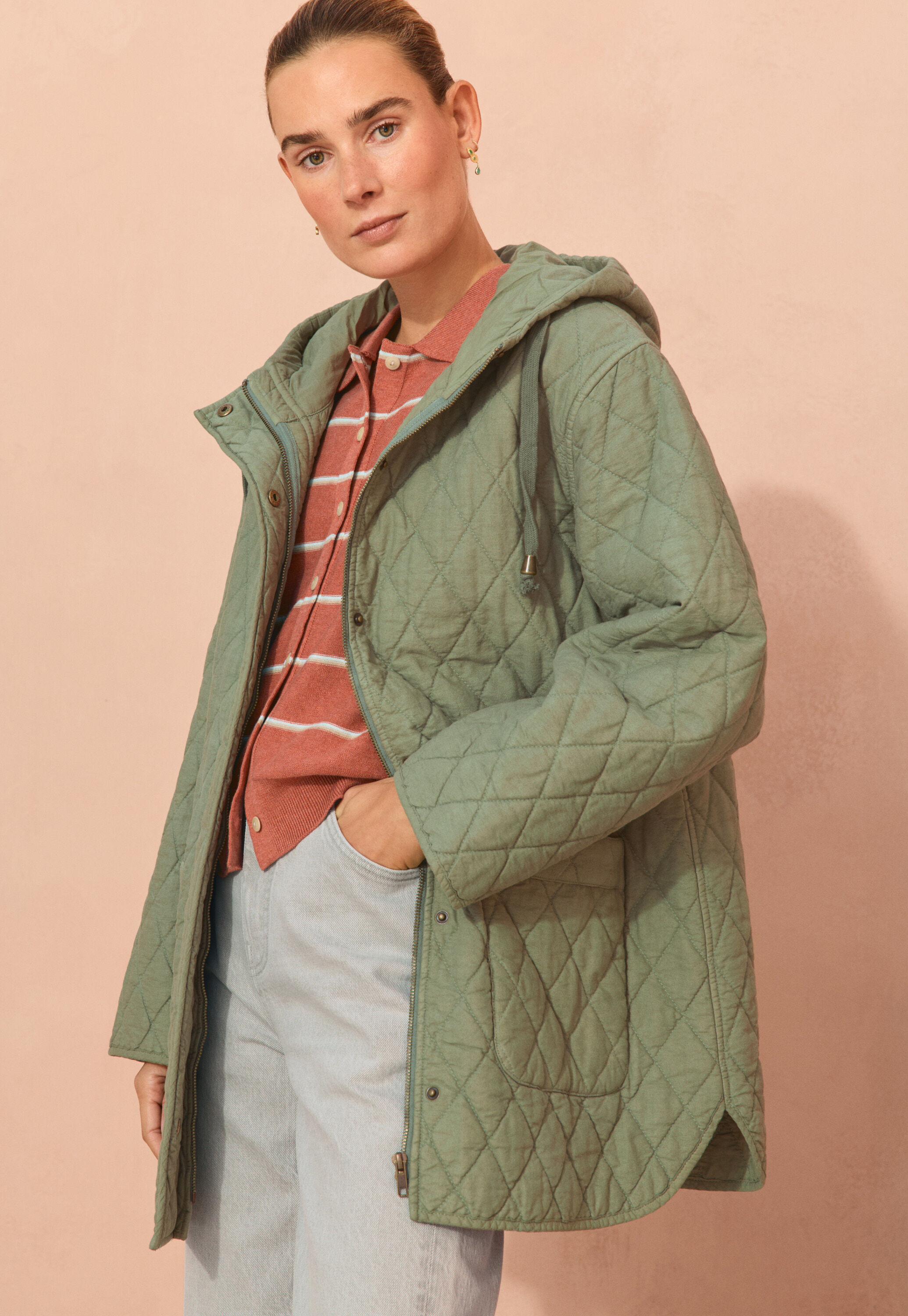 Cardigan mit Zopfmuster