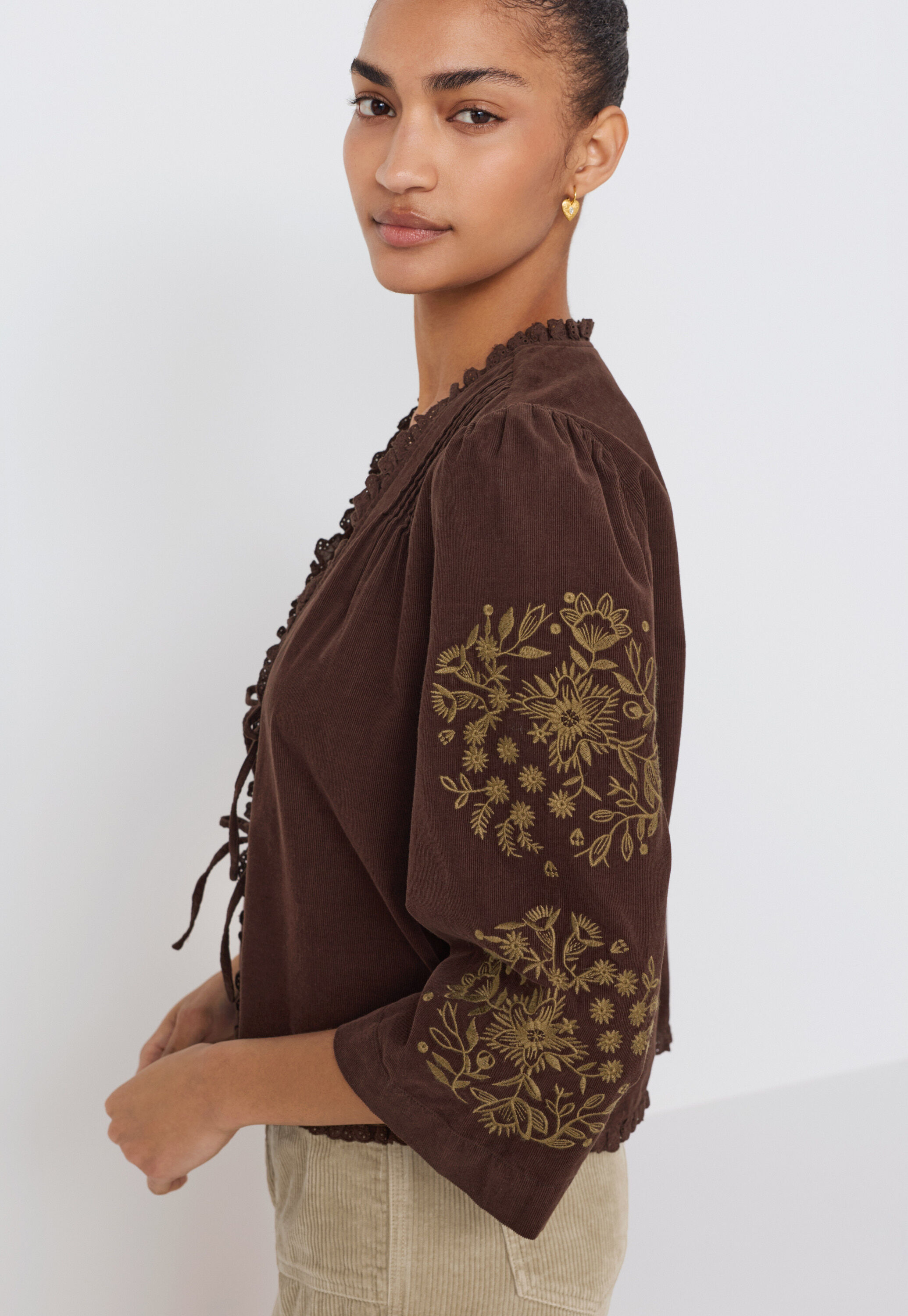Bluse mit Biesen
