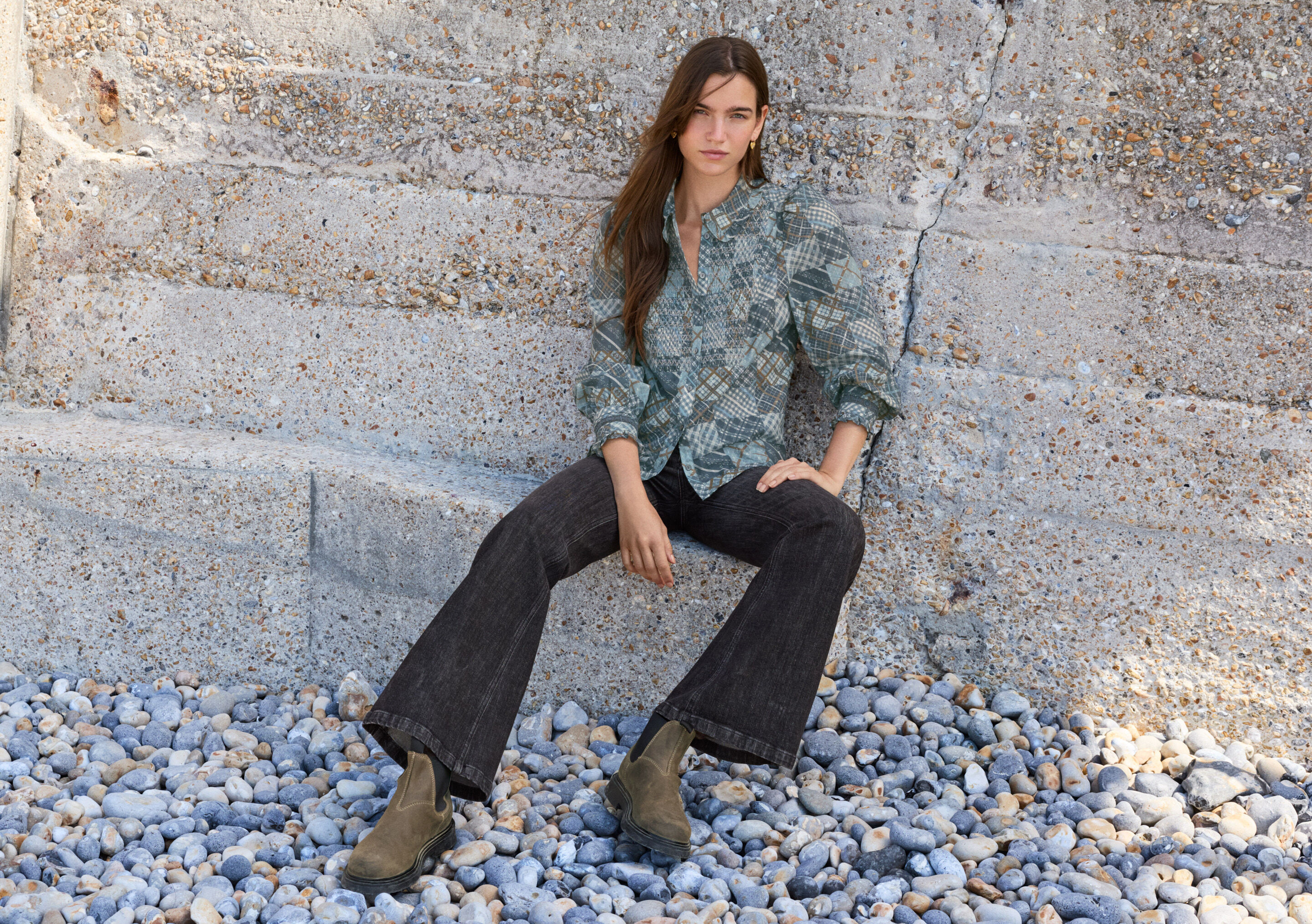 Ausgestellte Jeans