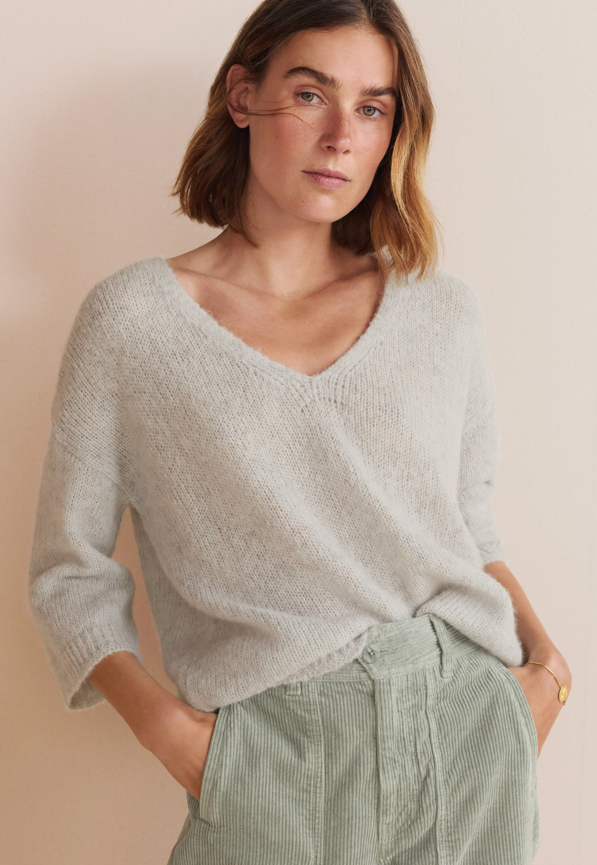 Cardigan mit Waffelmuster