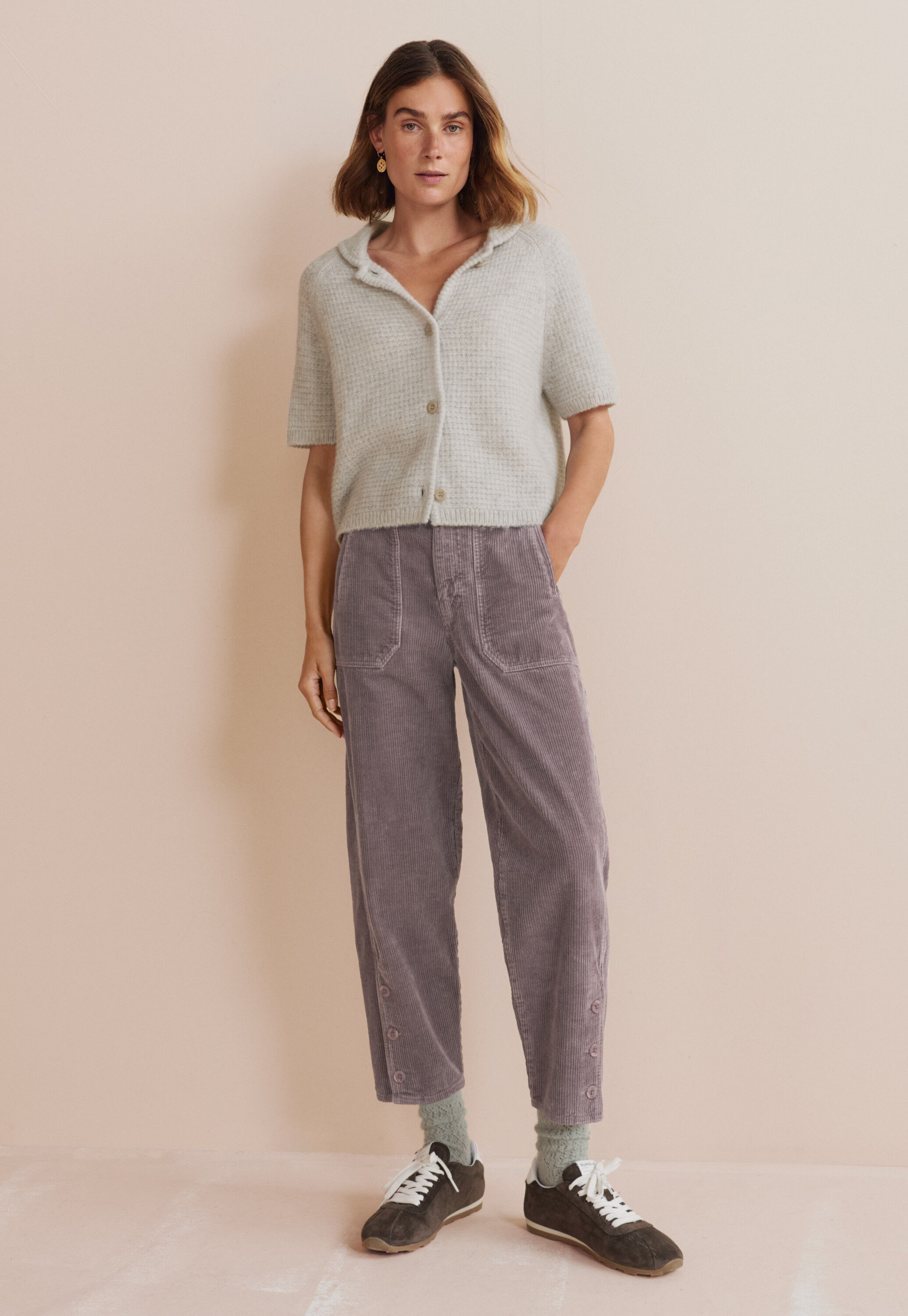 Cardigan mit Waffelmuster