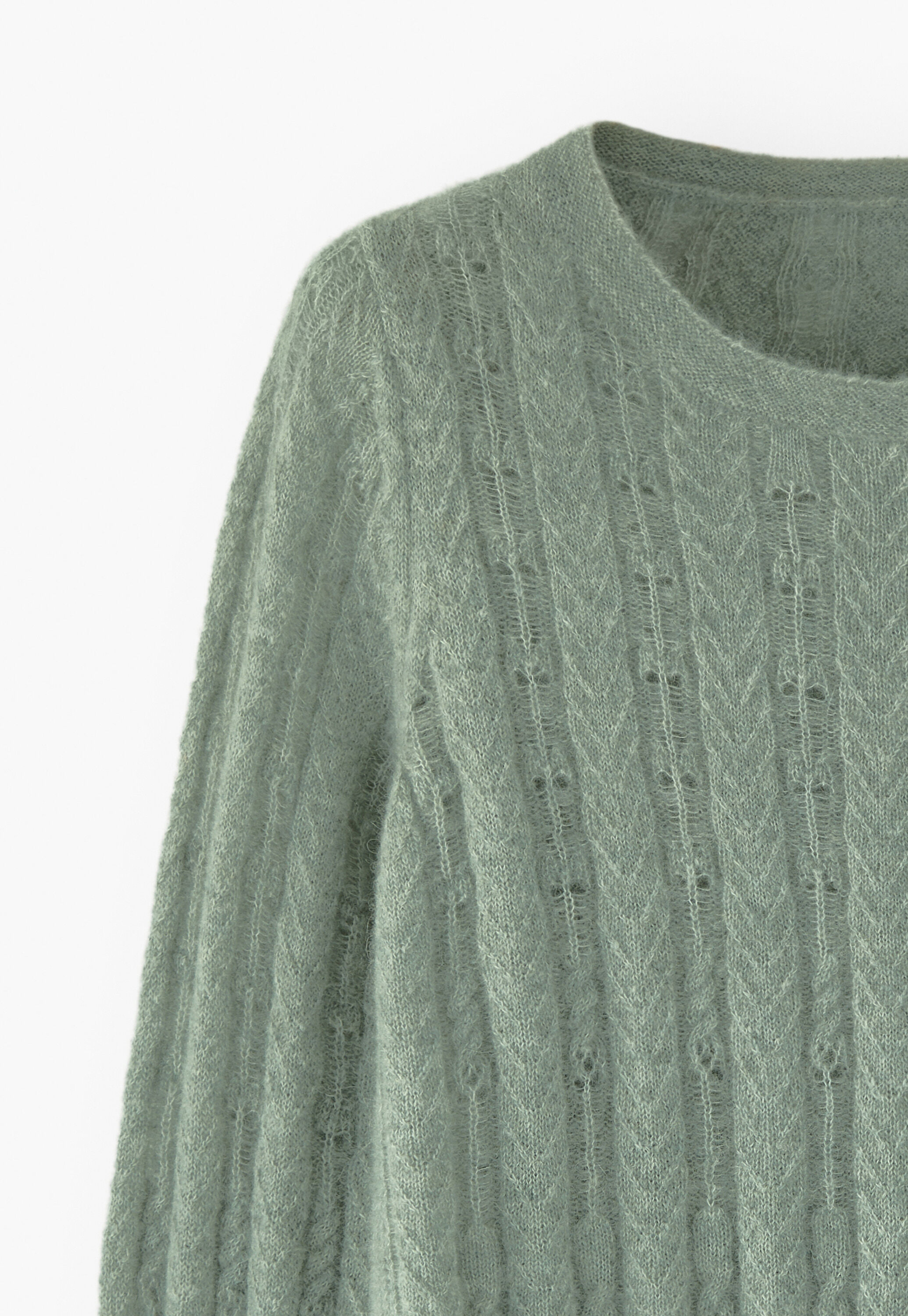Spitzenmuster-Pullover