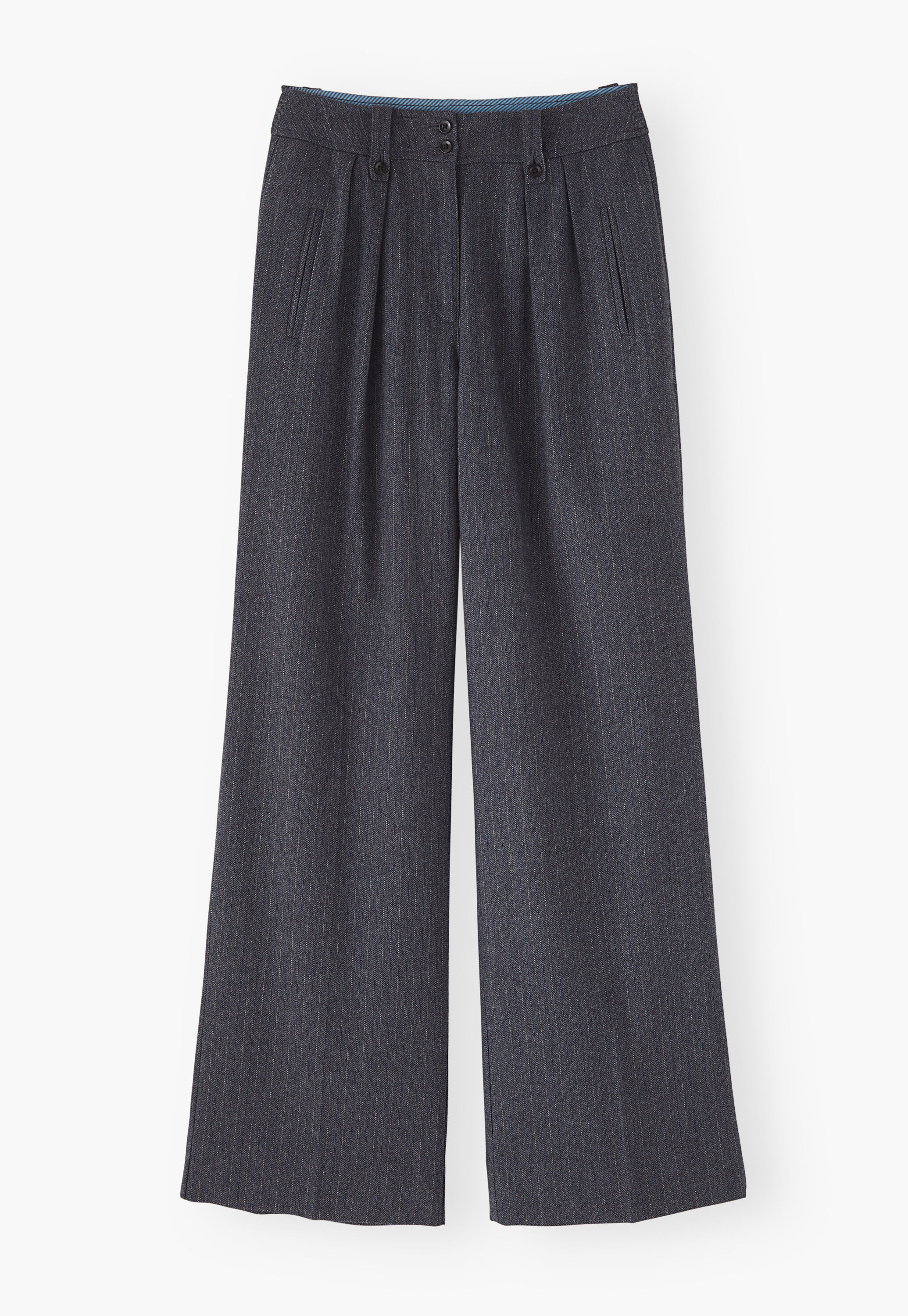 K&uuml;rzer geschnittene Hose mit weitem Bein