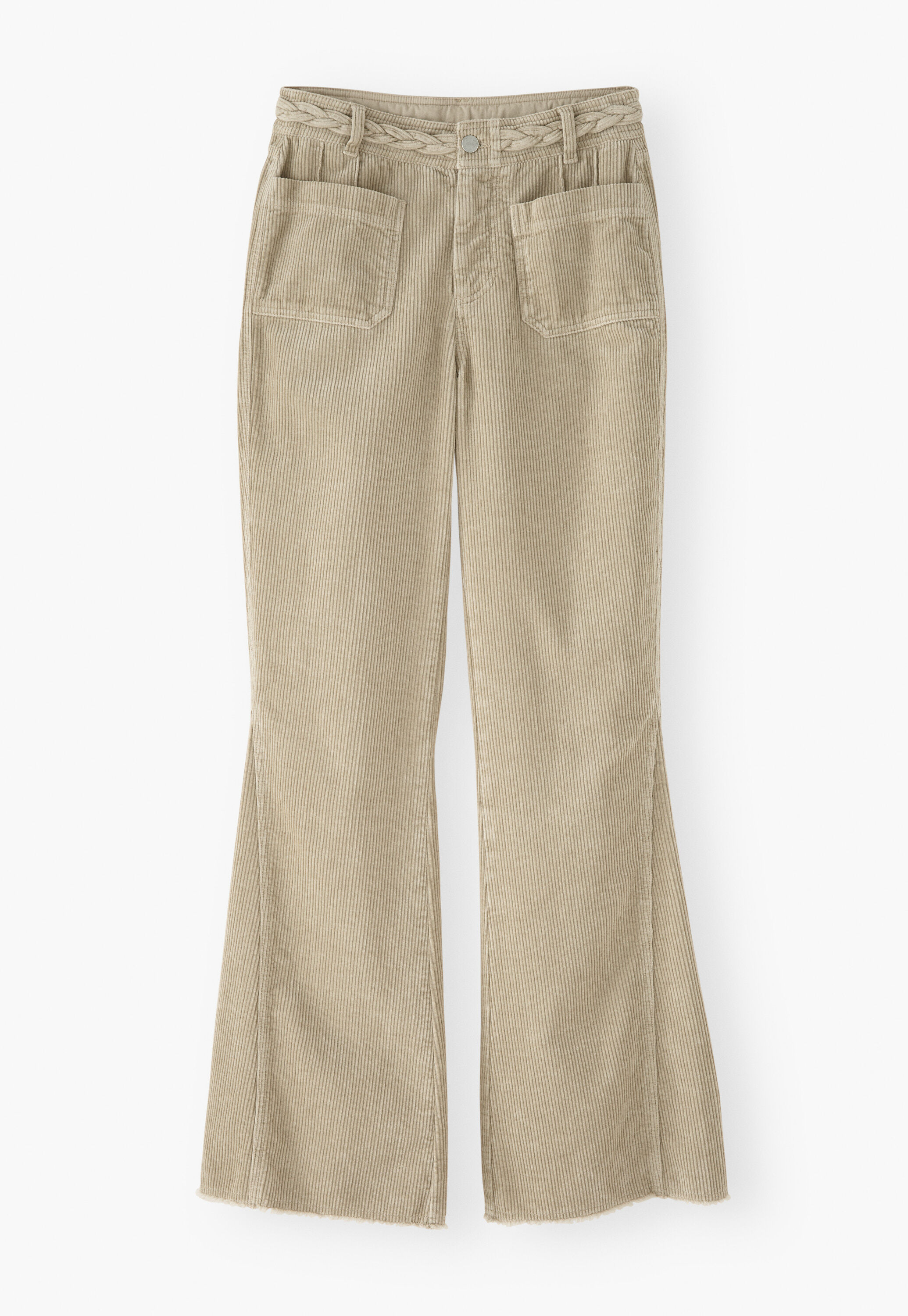 K&uuml;rzer geschnittene Hose mit weitem Bein