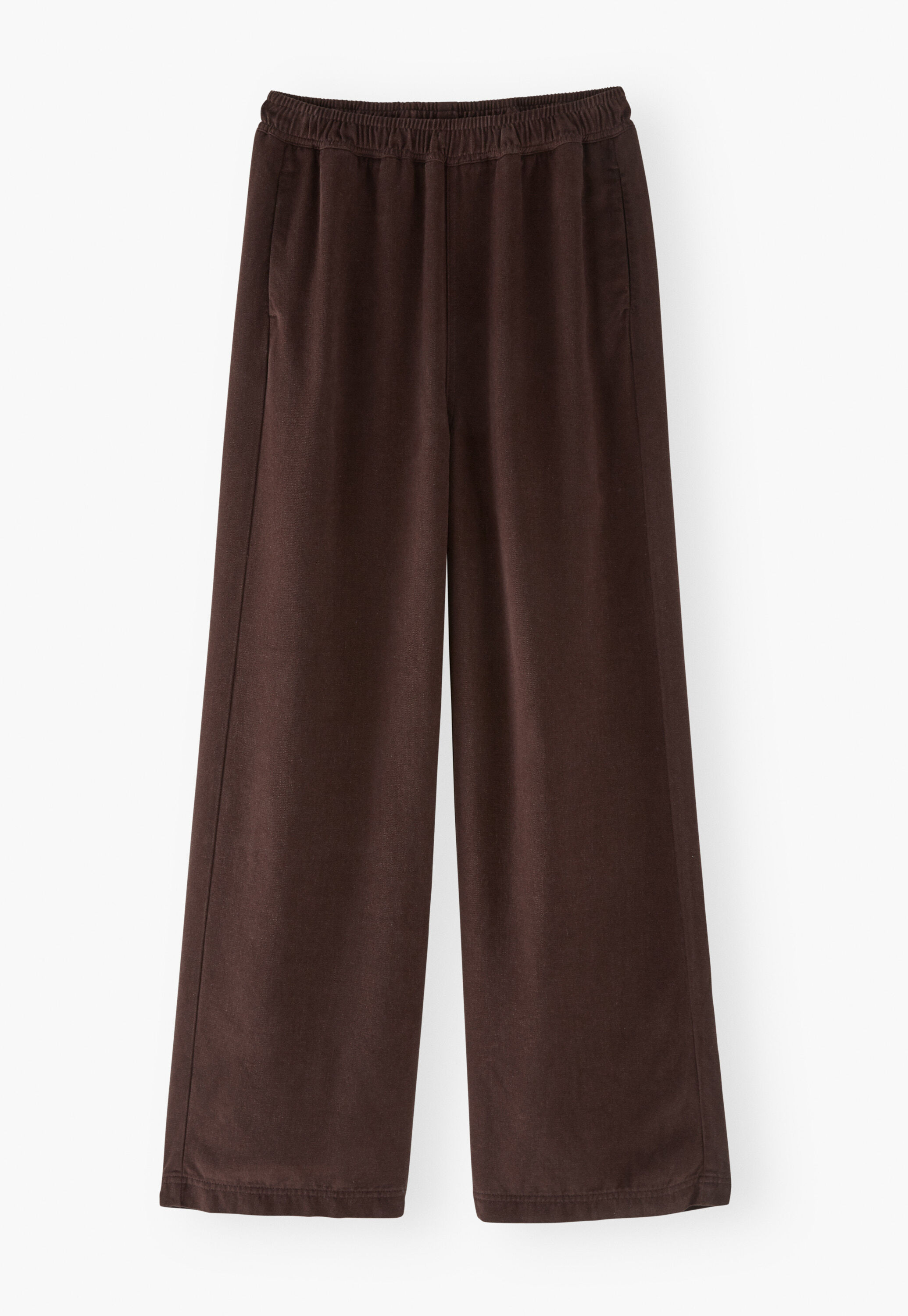 K&uuml;rzer geschnittene Hose mit weitem Bein