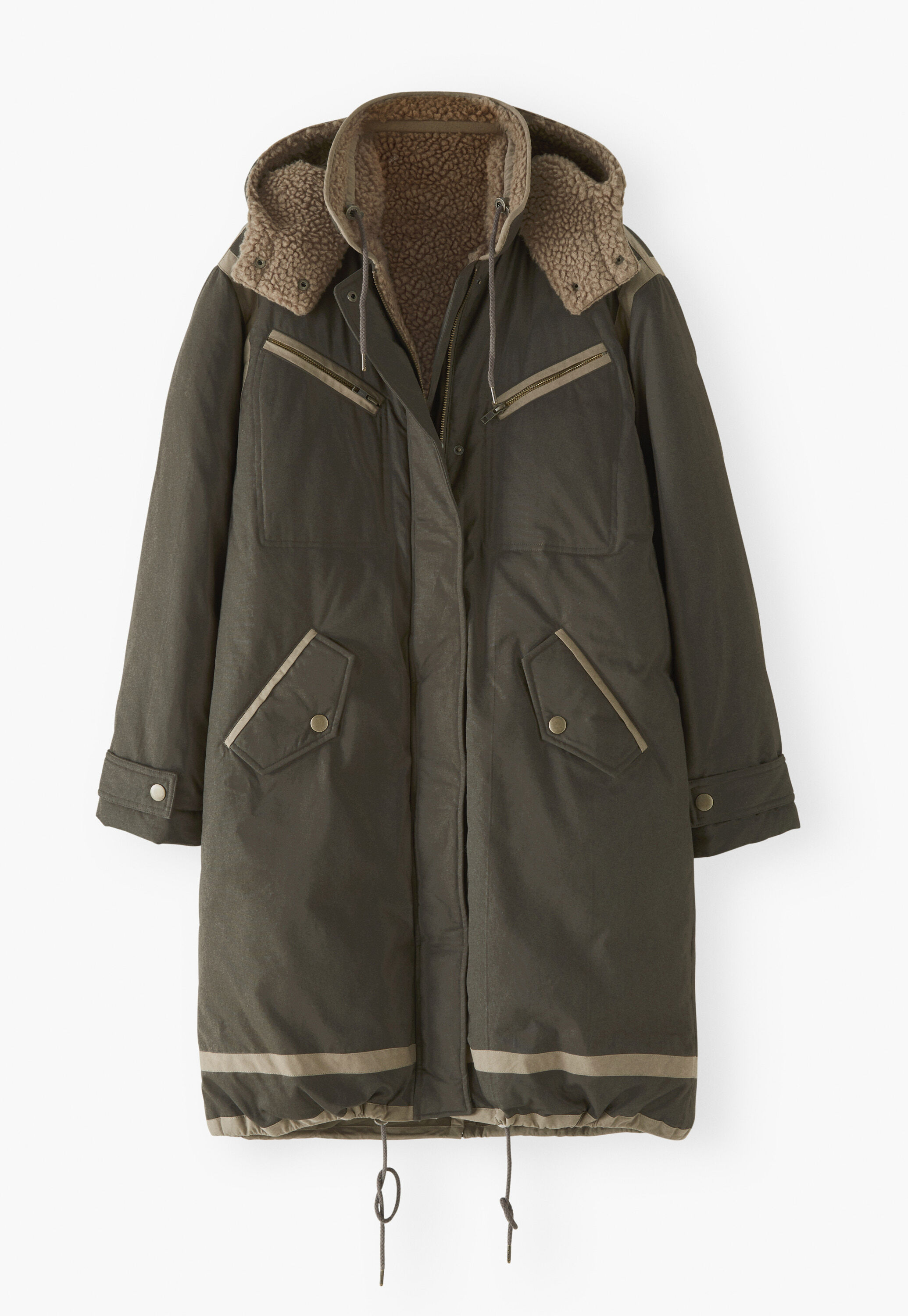 Borg-Parka, Dunkles Khaki, large