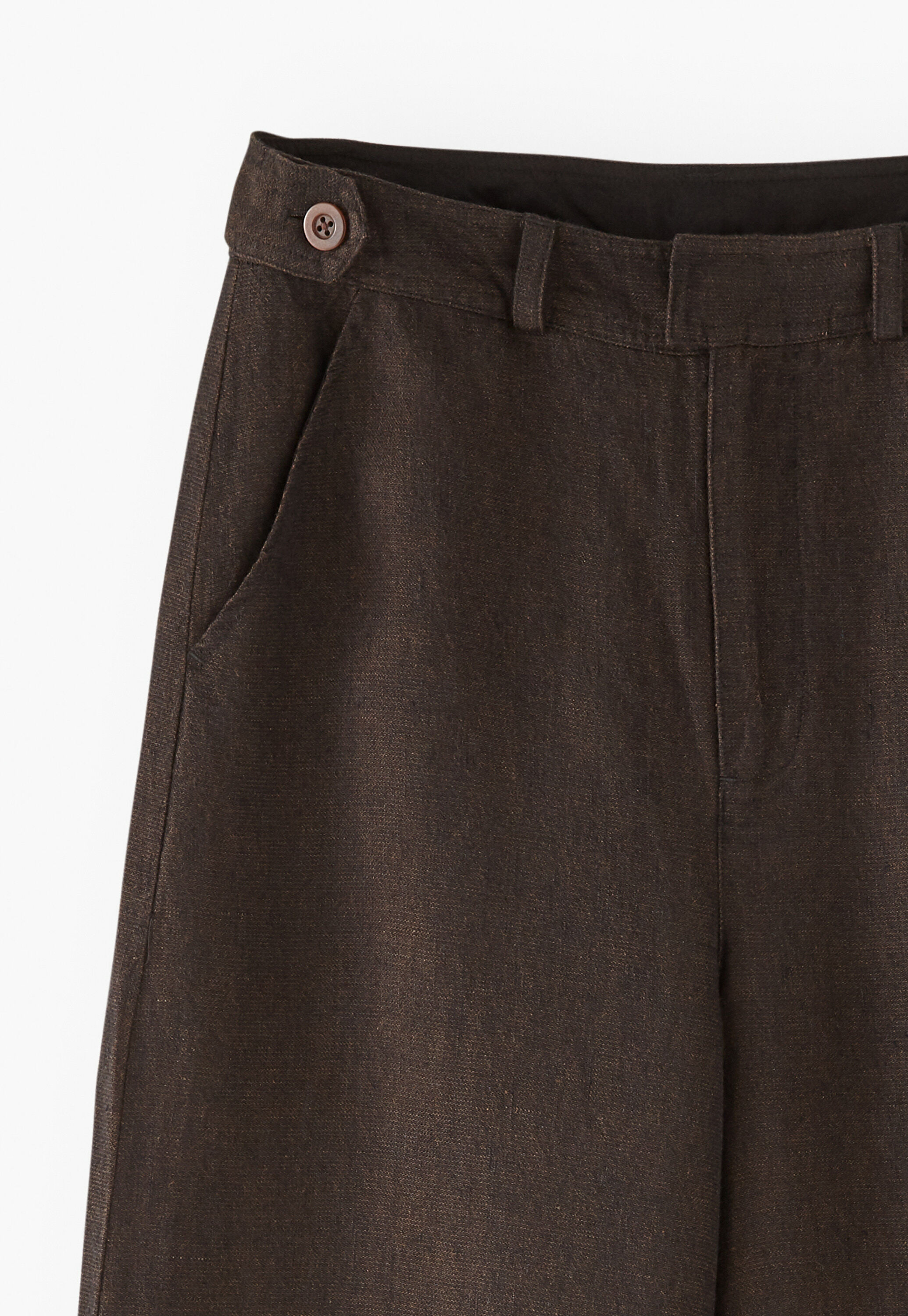 Weitbeinige Hose, Schwarzbraun, large