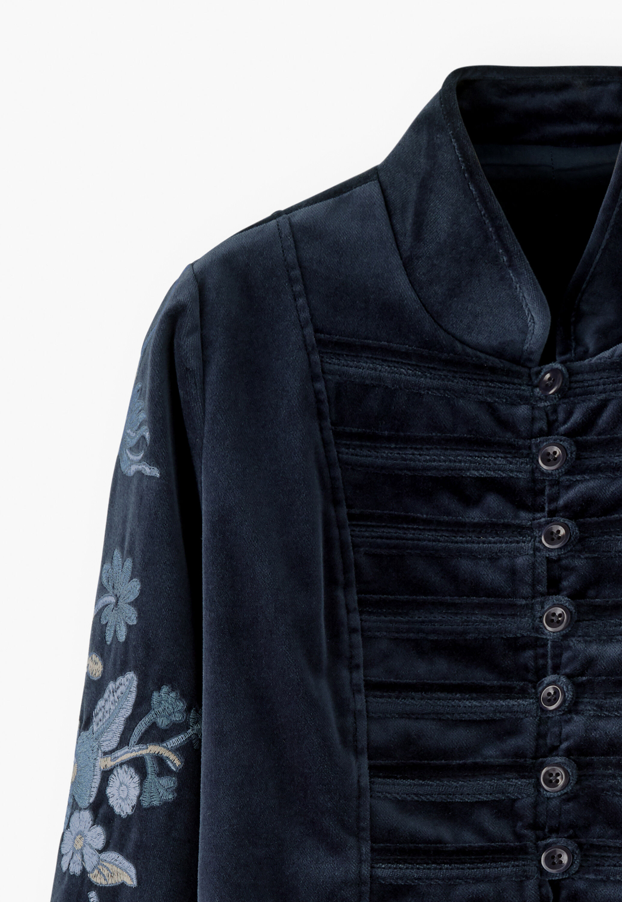 Bestickte Samtjacke