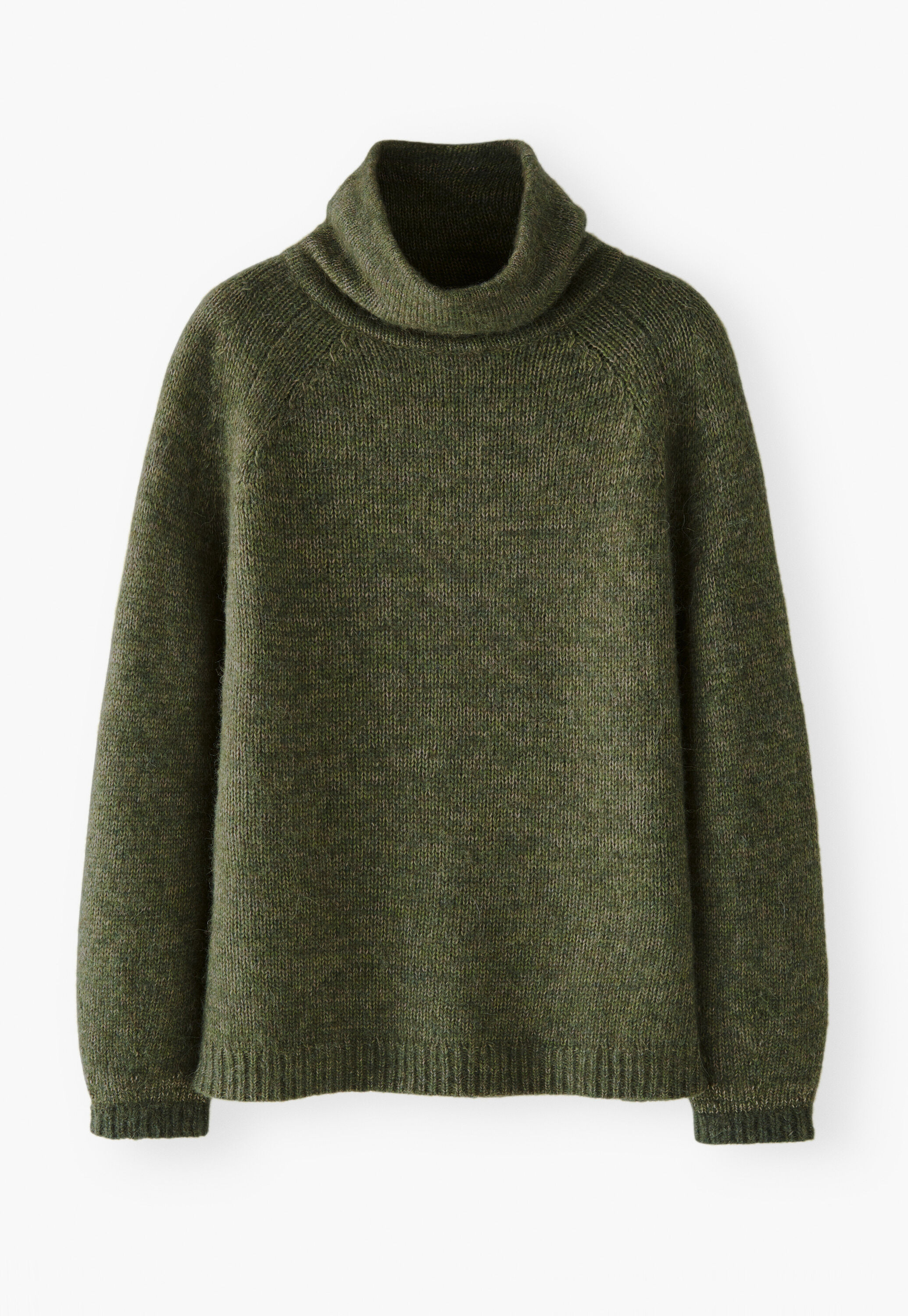 Raglanpullover mit hohem Kragen