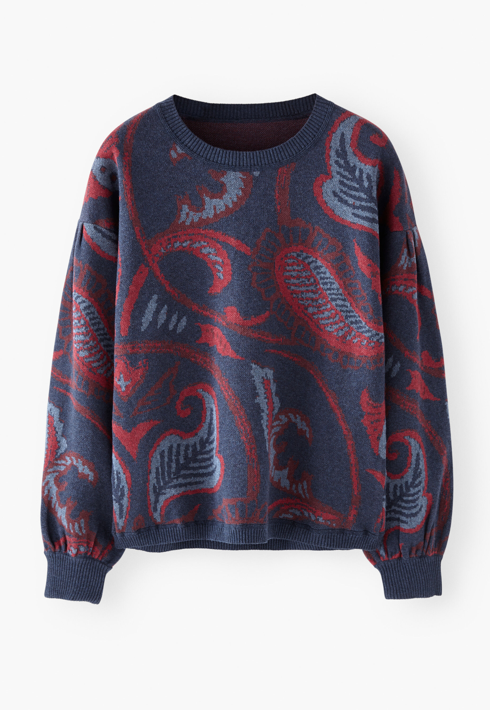 Jacquardpullover, Tinte/Himbeere, large